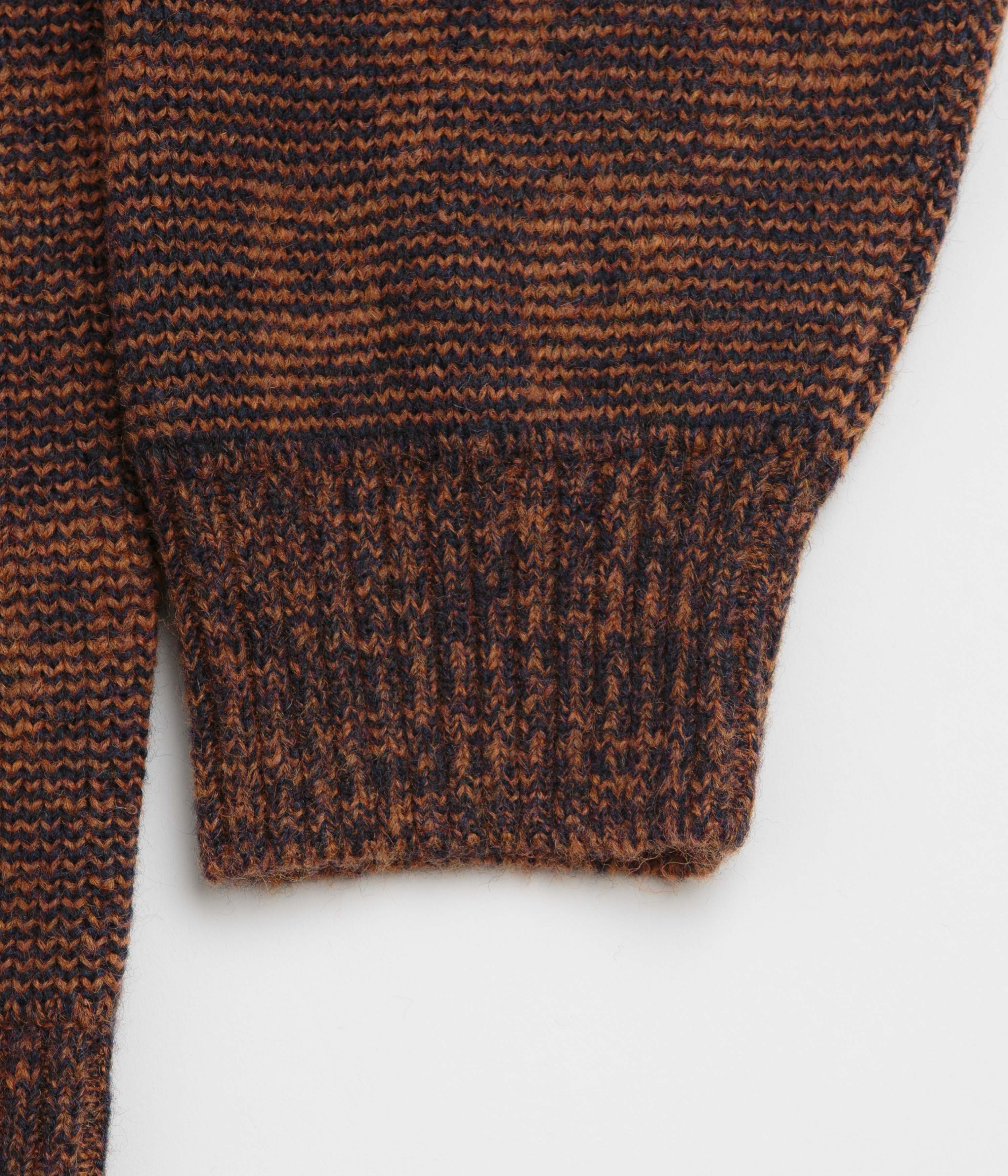 Polar P Pattern George Sweatshirt - Navy / Orange - Image 4