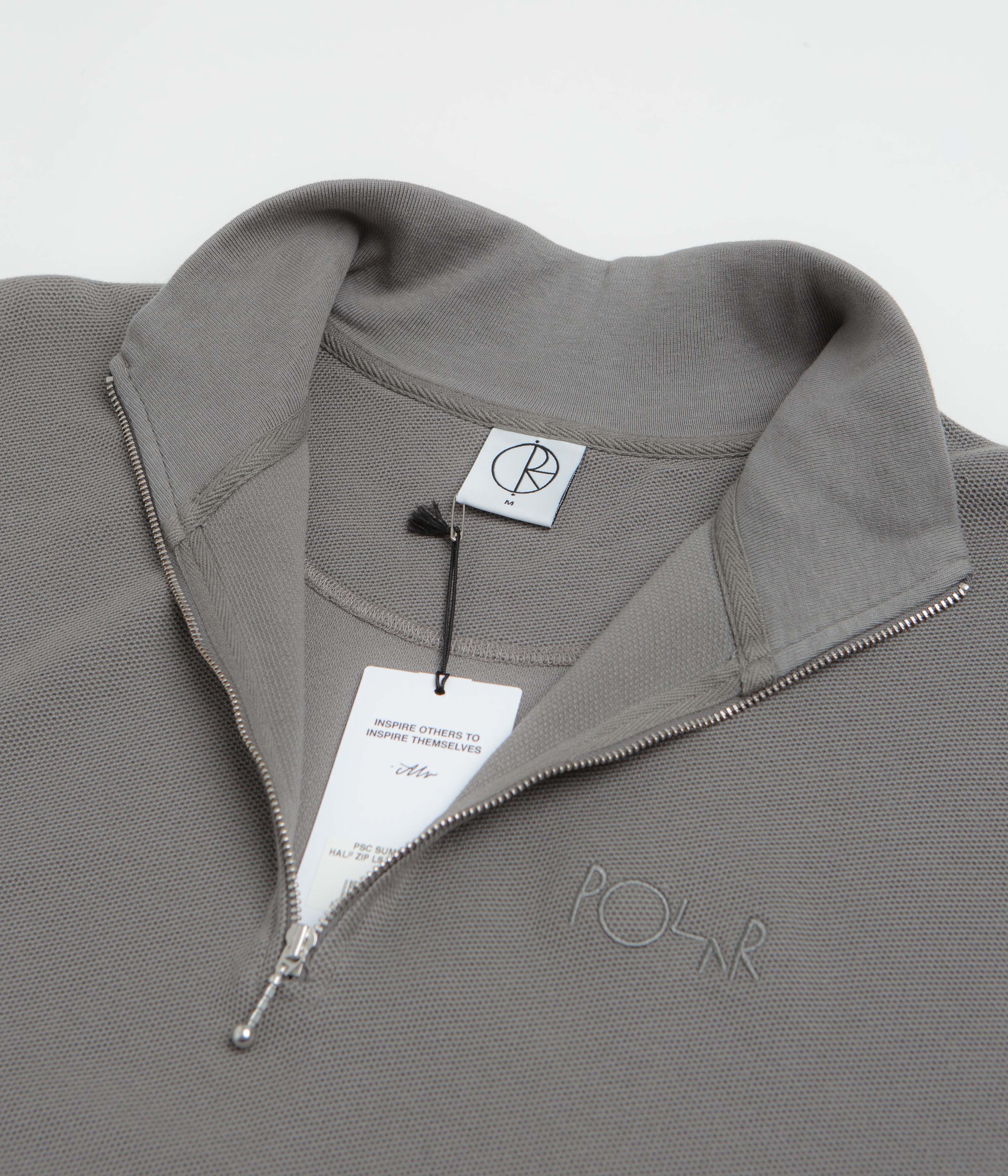 Polar Pique Half Zip Shirt - Grey - Image 4