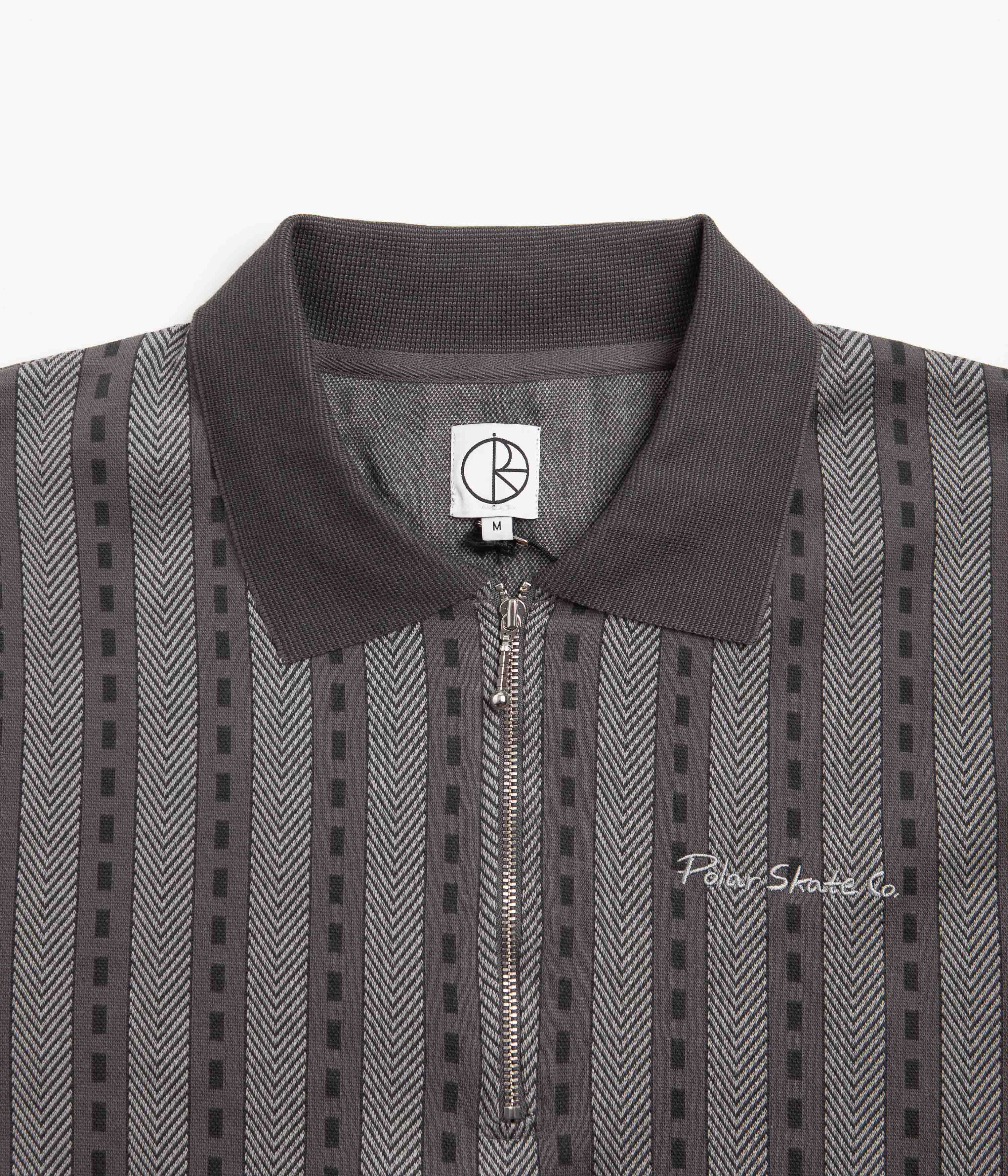 Polar Road Zip Polo Shirt - Graphite - Image 3