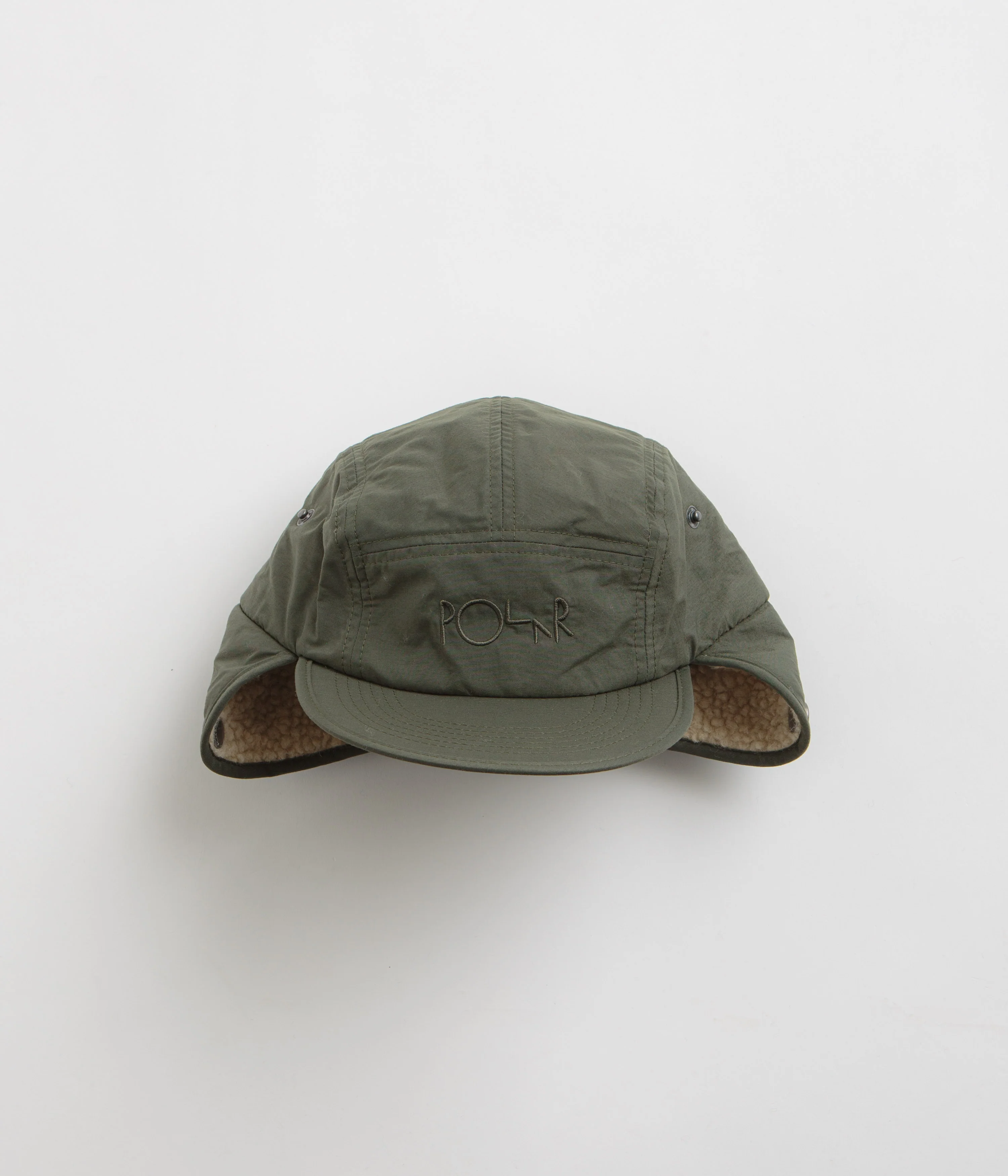 Polar Sherpa Vilde Flap Cap - Army Green - Image 6
