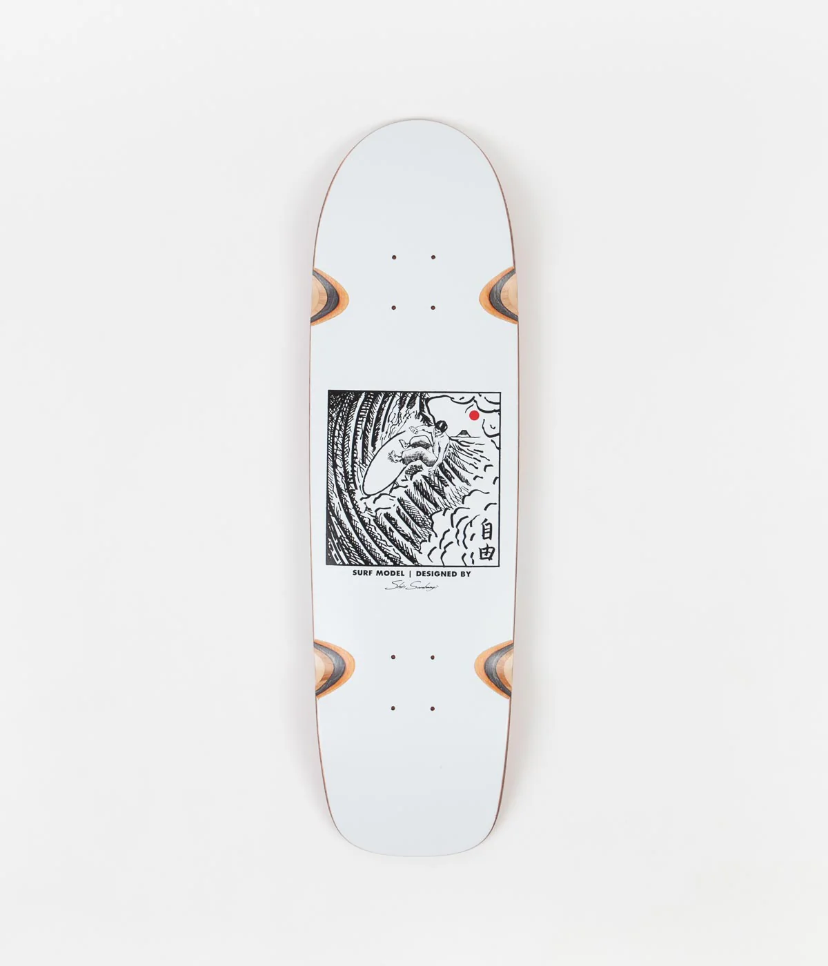 Polar Shin Sanbongi Freedom Wheel Well Surf Jr Shape Deck - White