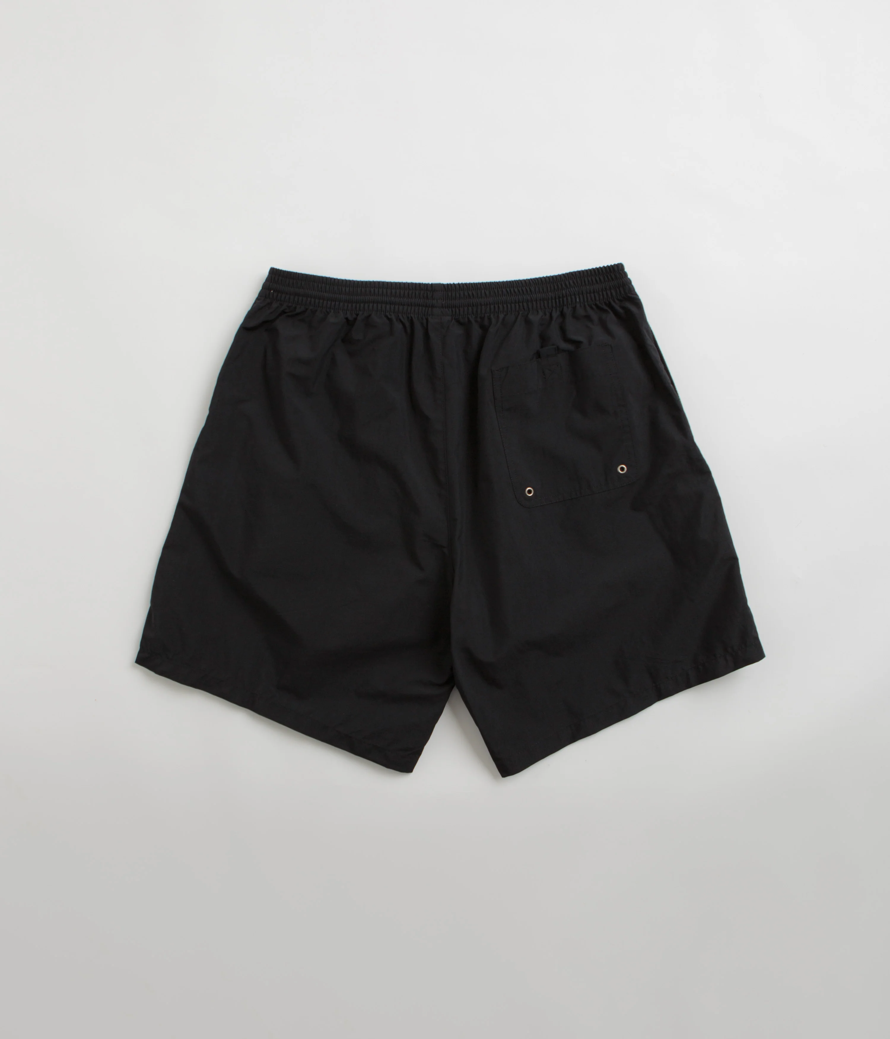 Polar Square Stripe Swim Shorts - Black / Jade Green - Image 3