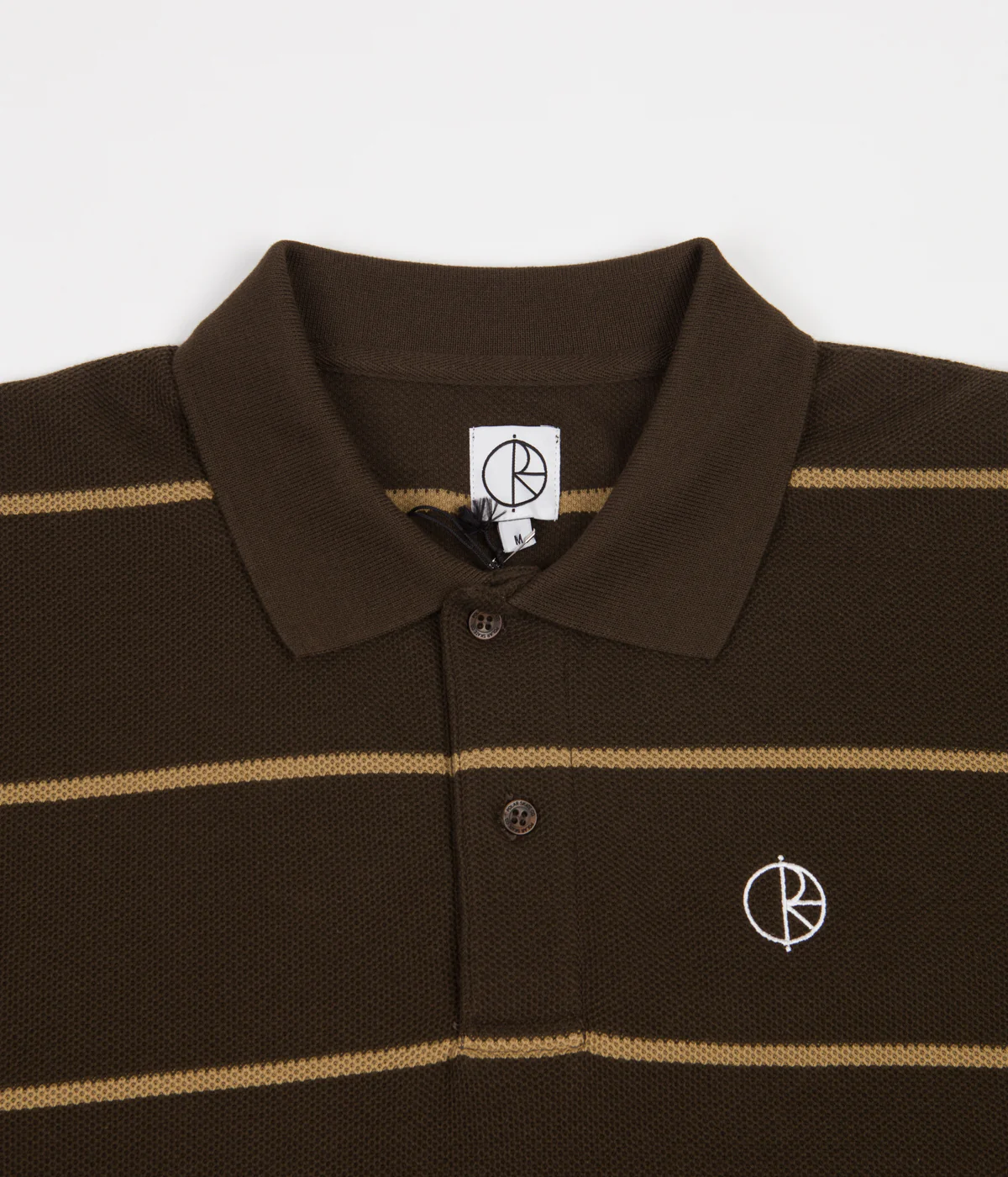 Polar Stripe Polo Shirt - Brown - Image 3