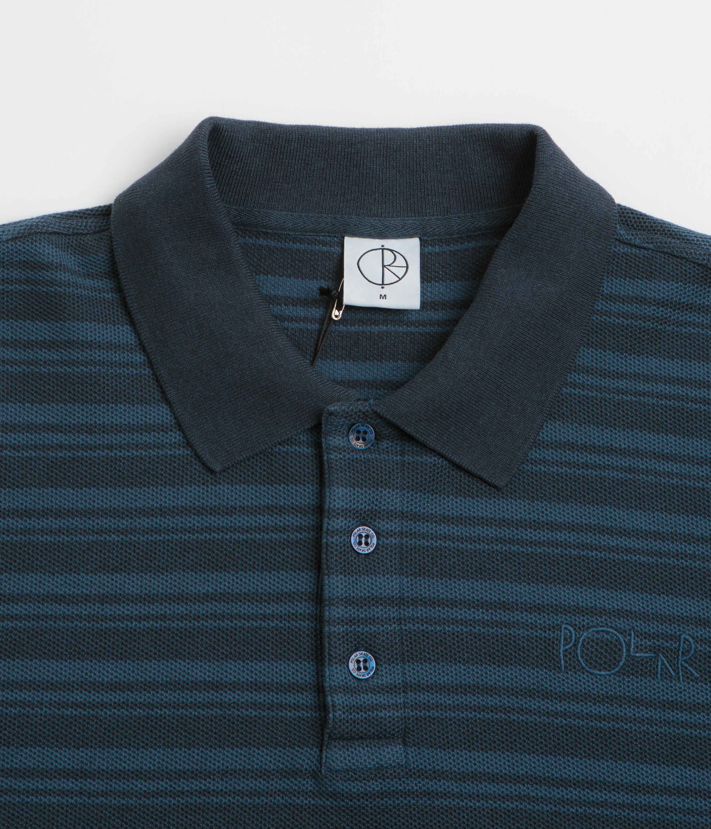 Polar Stripe Surf Polo Shirt - Neptune Blue - Image 2