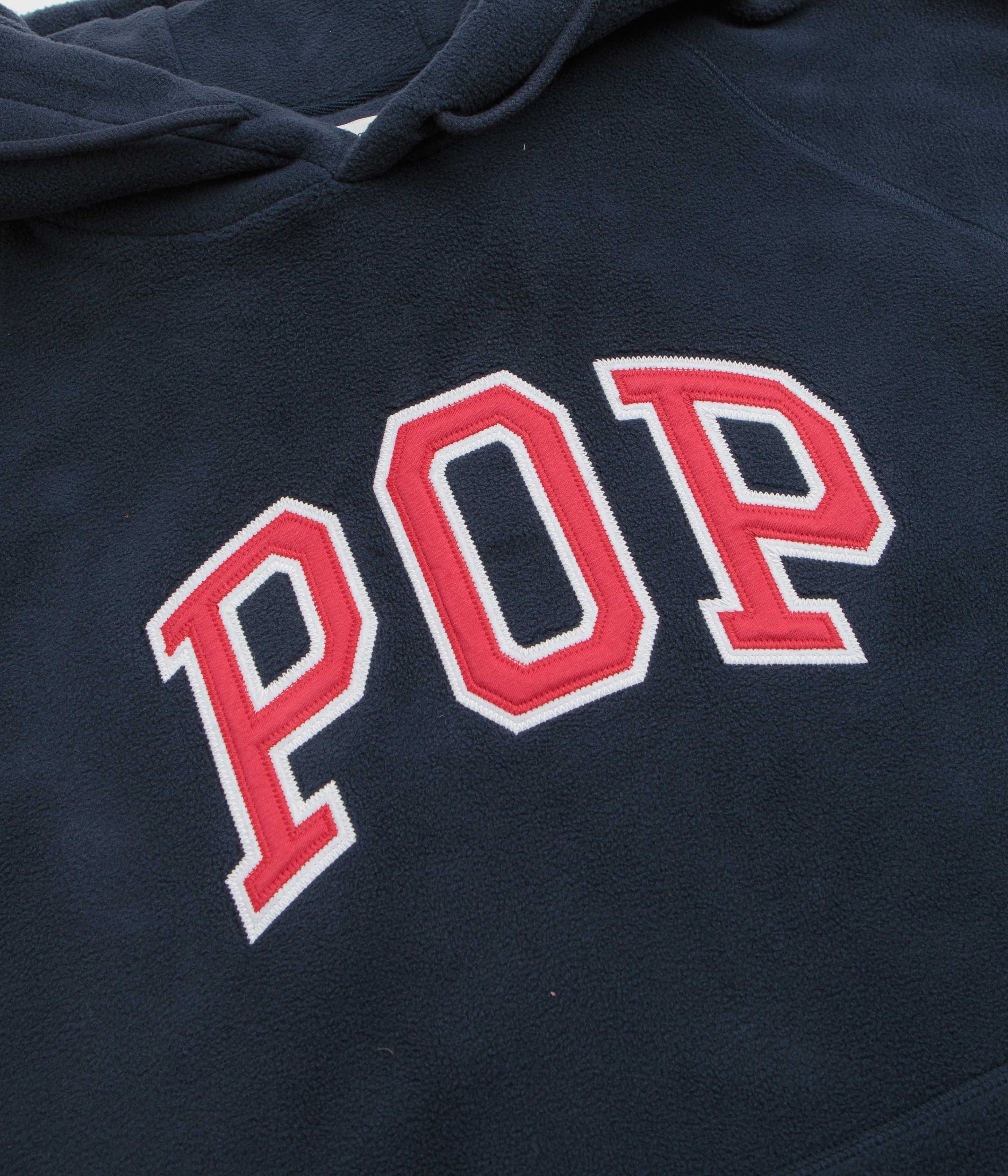 Pop Trading Company Arch Hoodie - Navy / Red - Image 2