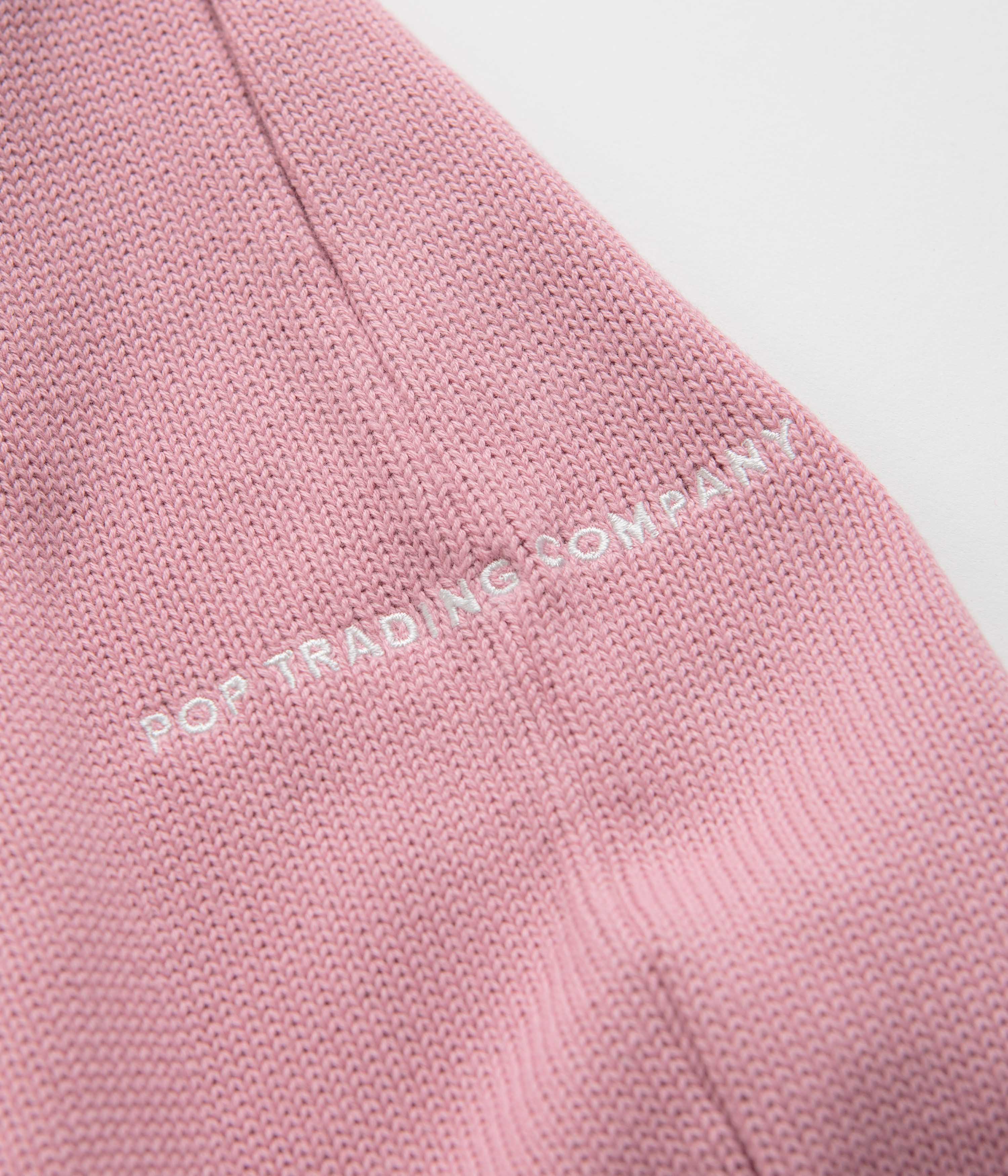 Pop Trading Company Arch Knitted Crewneck Sweatshirt - Mesa Rose / Fired Brick - Image 5