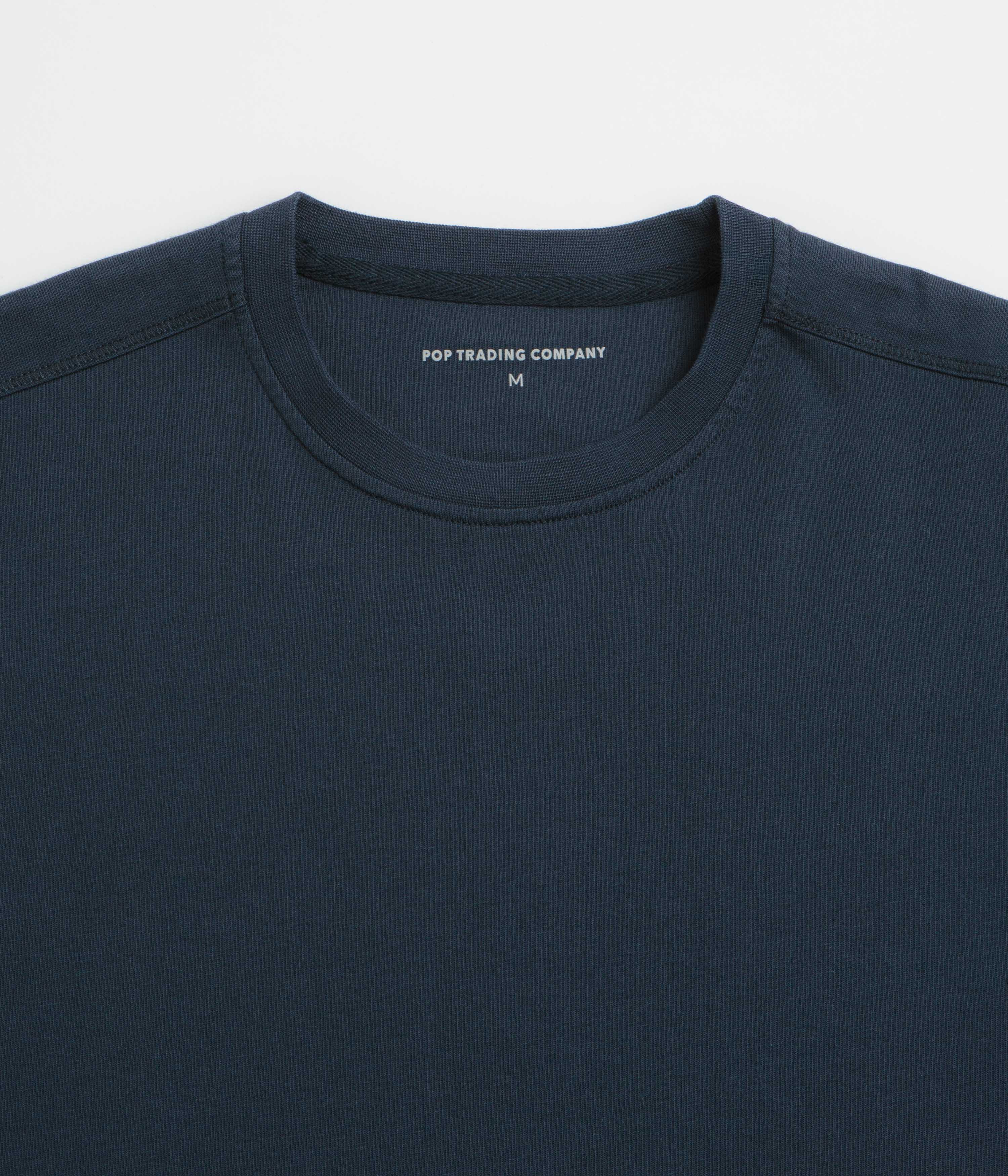 Pop Trading Company Backstripe T-Shirt - Navy - Image 3