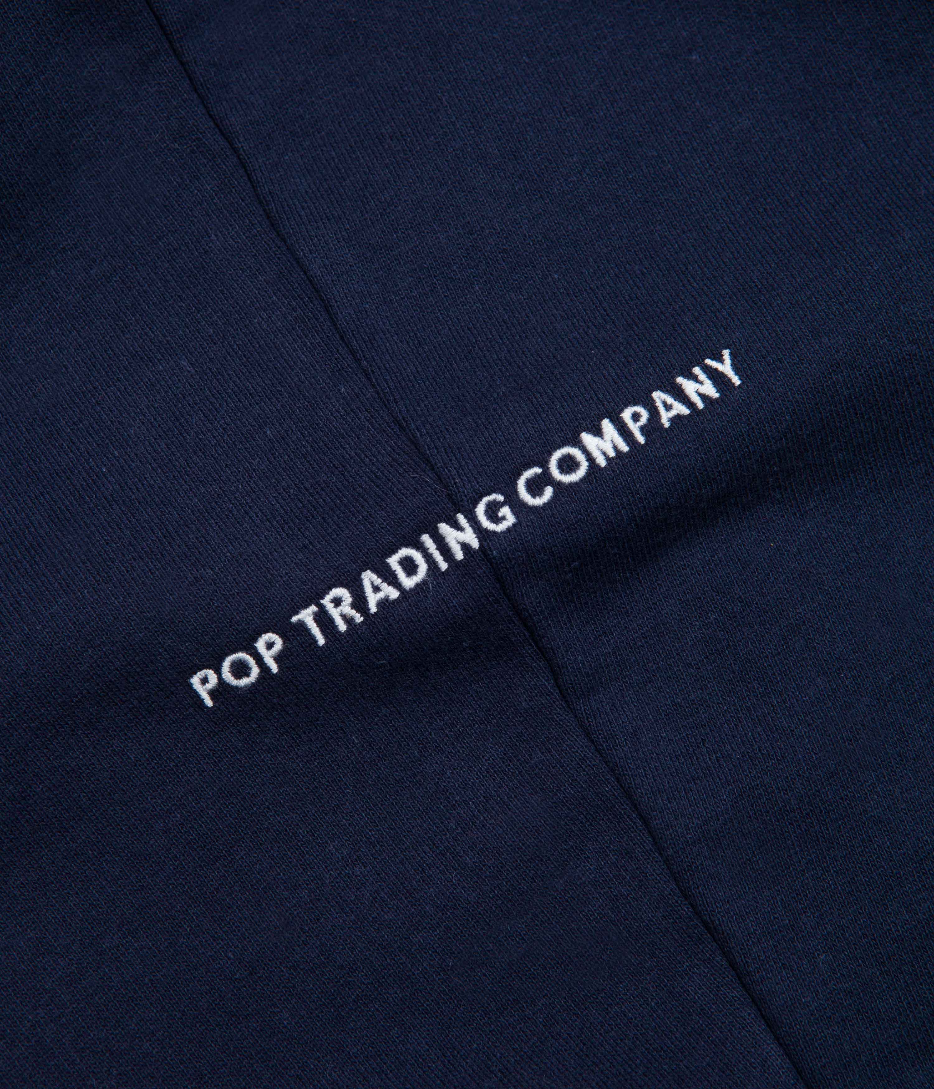 Pop Trading Company Captain Embroidery Hoodie - Navy - Image 5