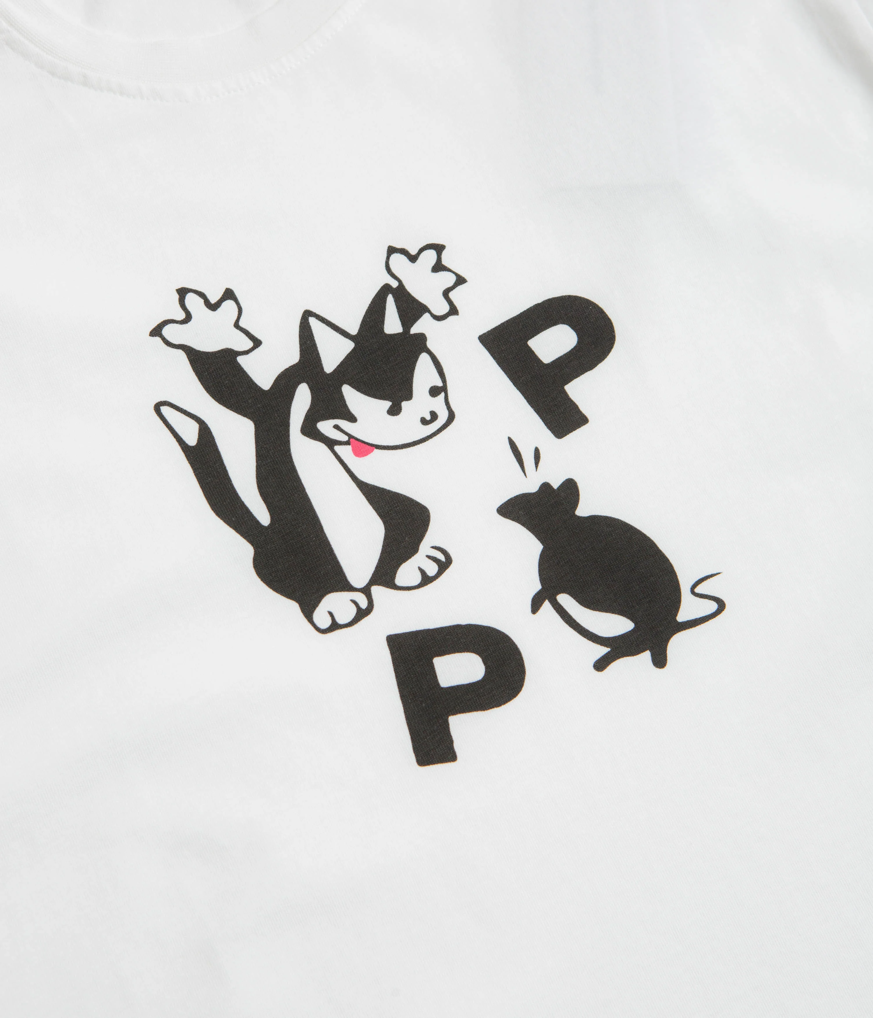 Pop Trading Company Catch T-Shirt - White / Black - Image 2