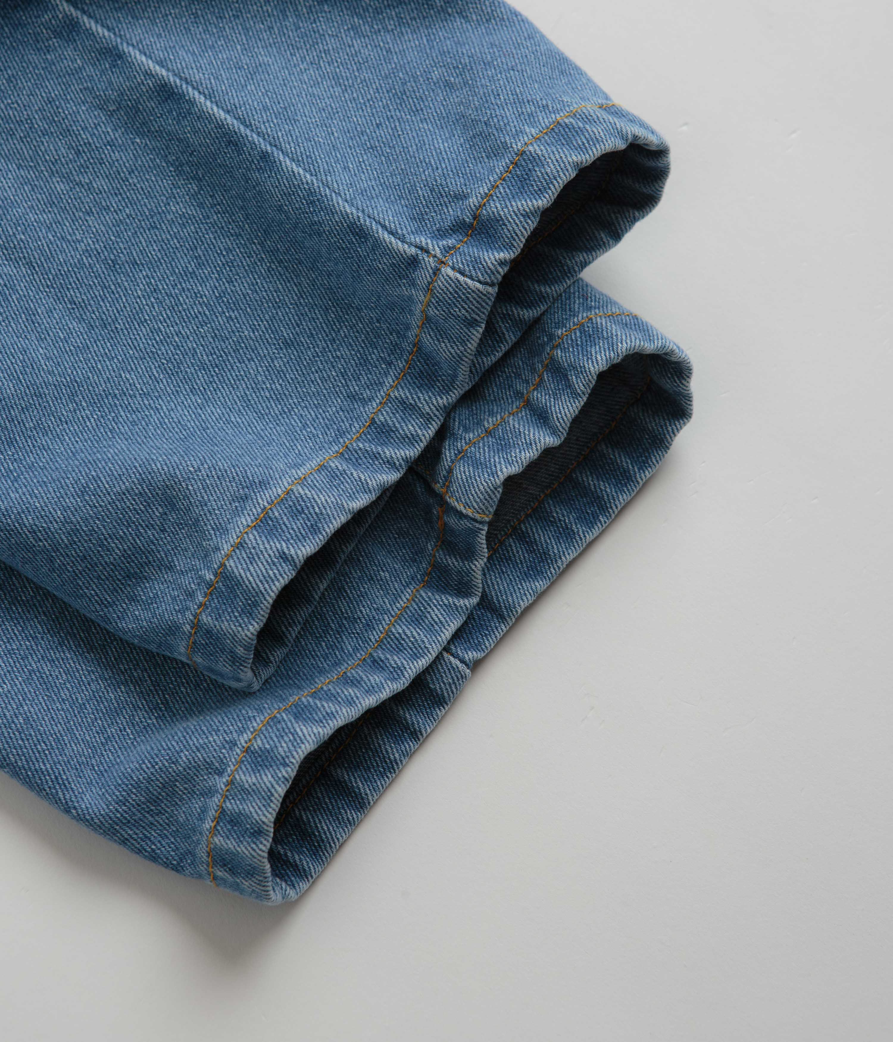 Pop Trading Company Crest Denim DRS Pants - Stonewash - Image 10