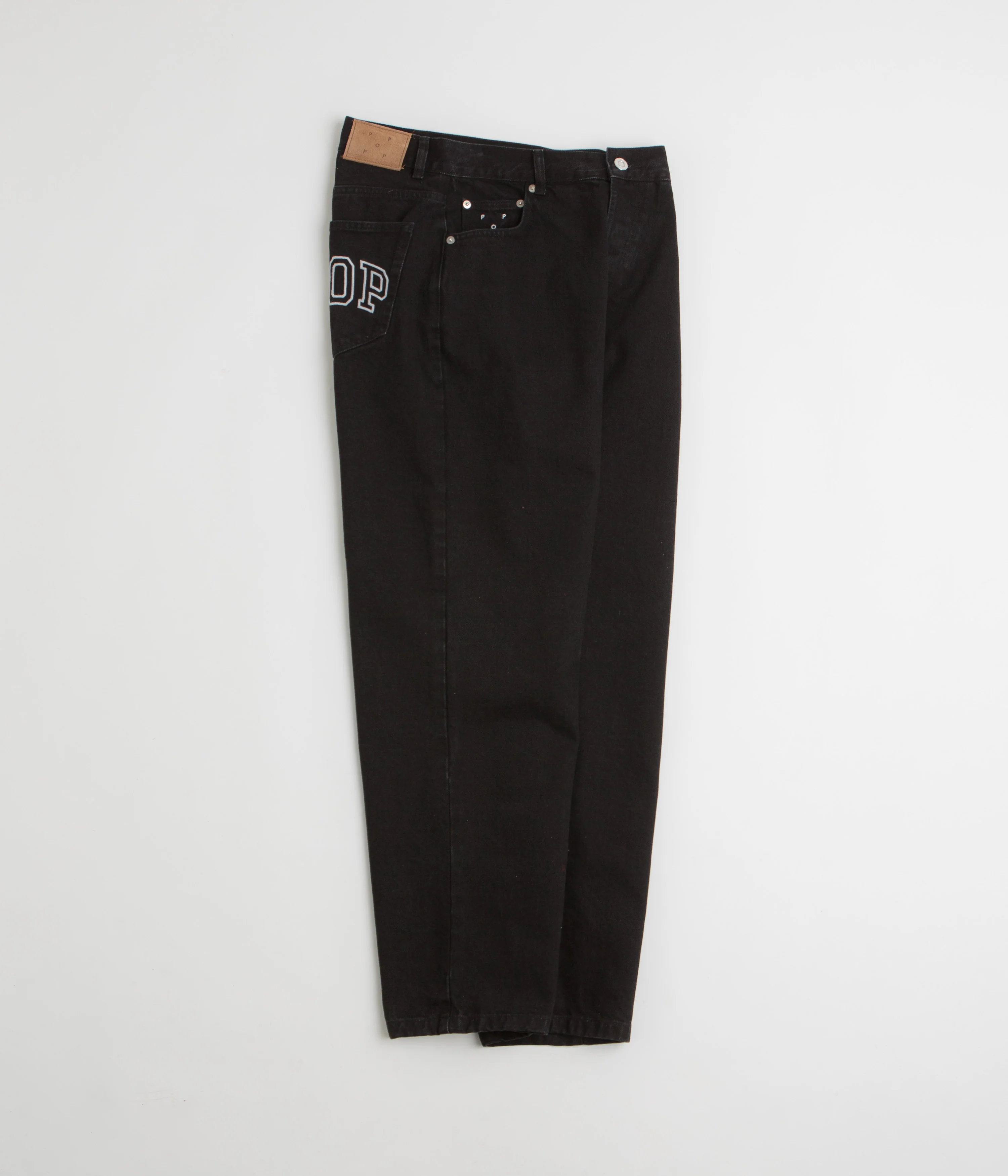 Pop Trading Company DRS Denim Arch Pants - Rinsed Black - Image 2