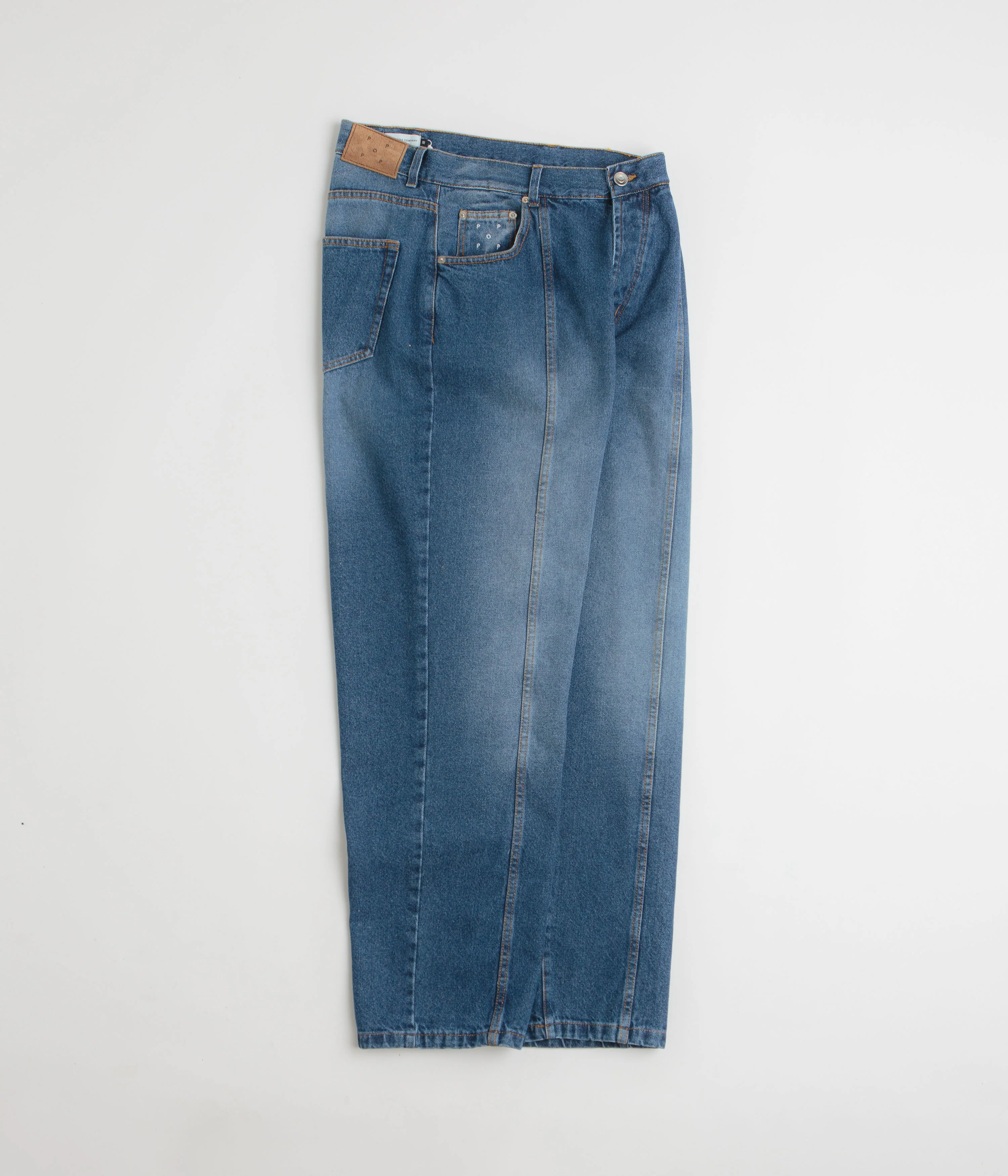 Pop Trading Company DRS Denim Seam Pants - Washed Denim - Image 2
