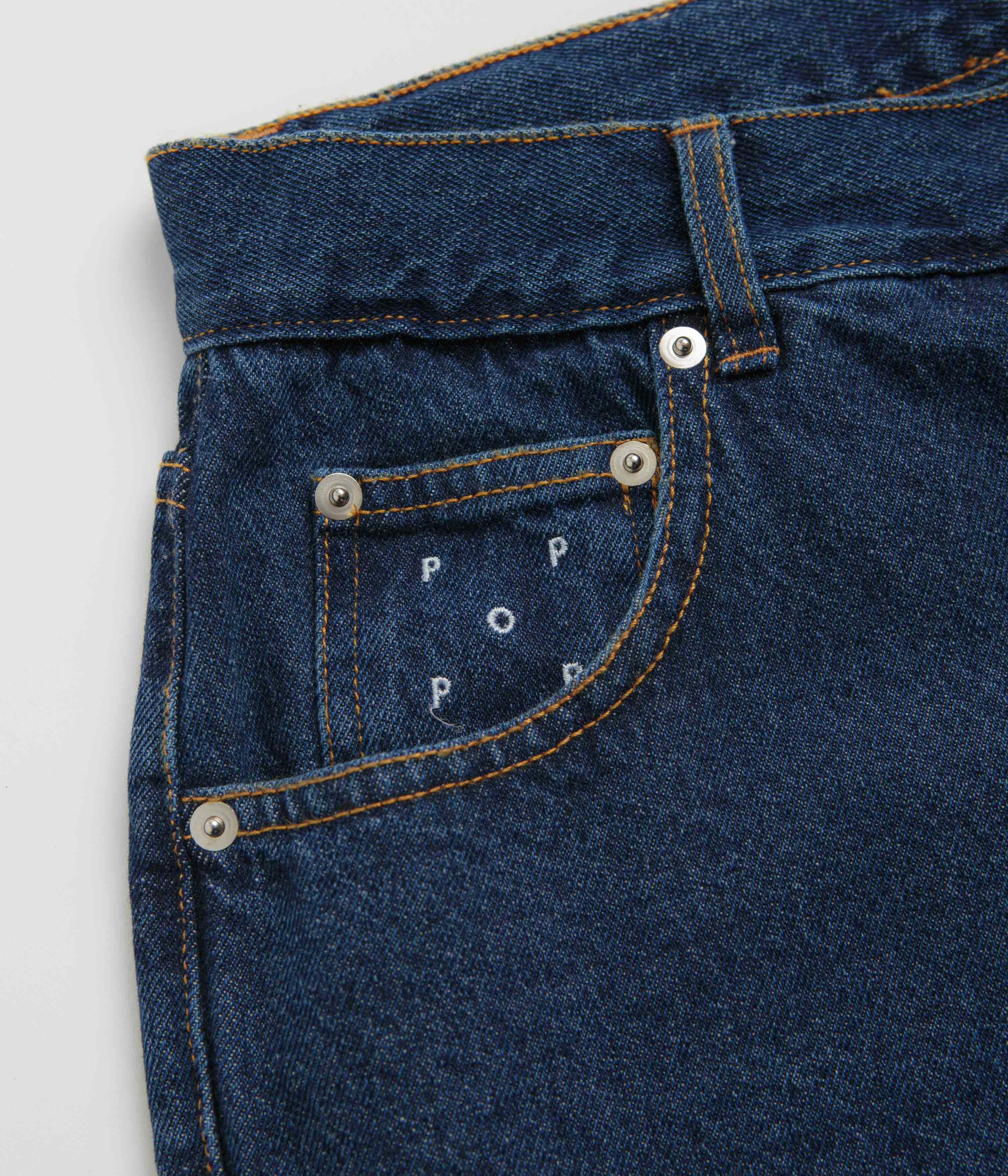 Pop Trading Company DRS Denim Shorts - Rinsed Denim - Image 4