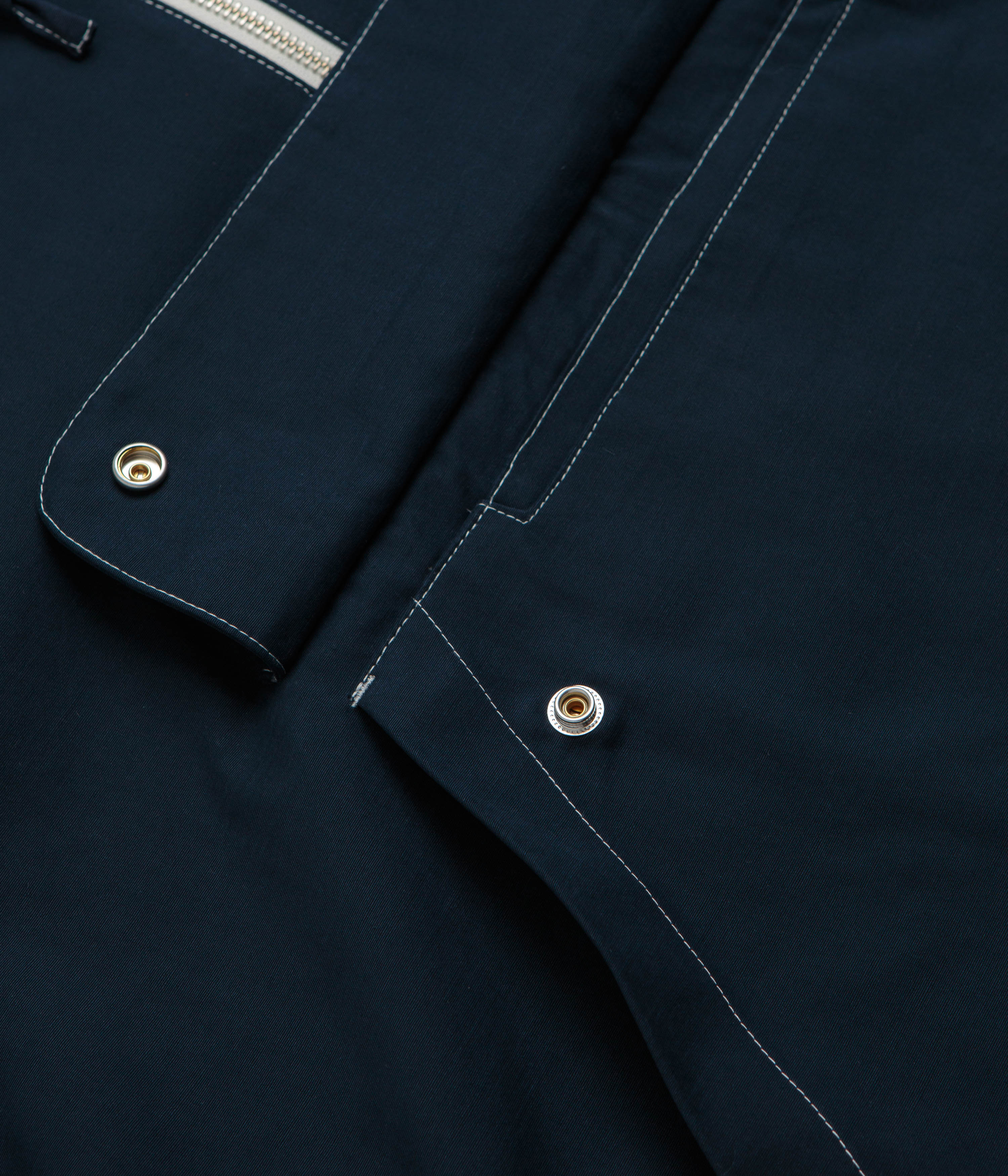 Pop Trading Company DRS Hooded Halfzip Jacket - Navy - Image 5