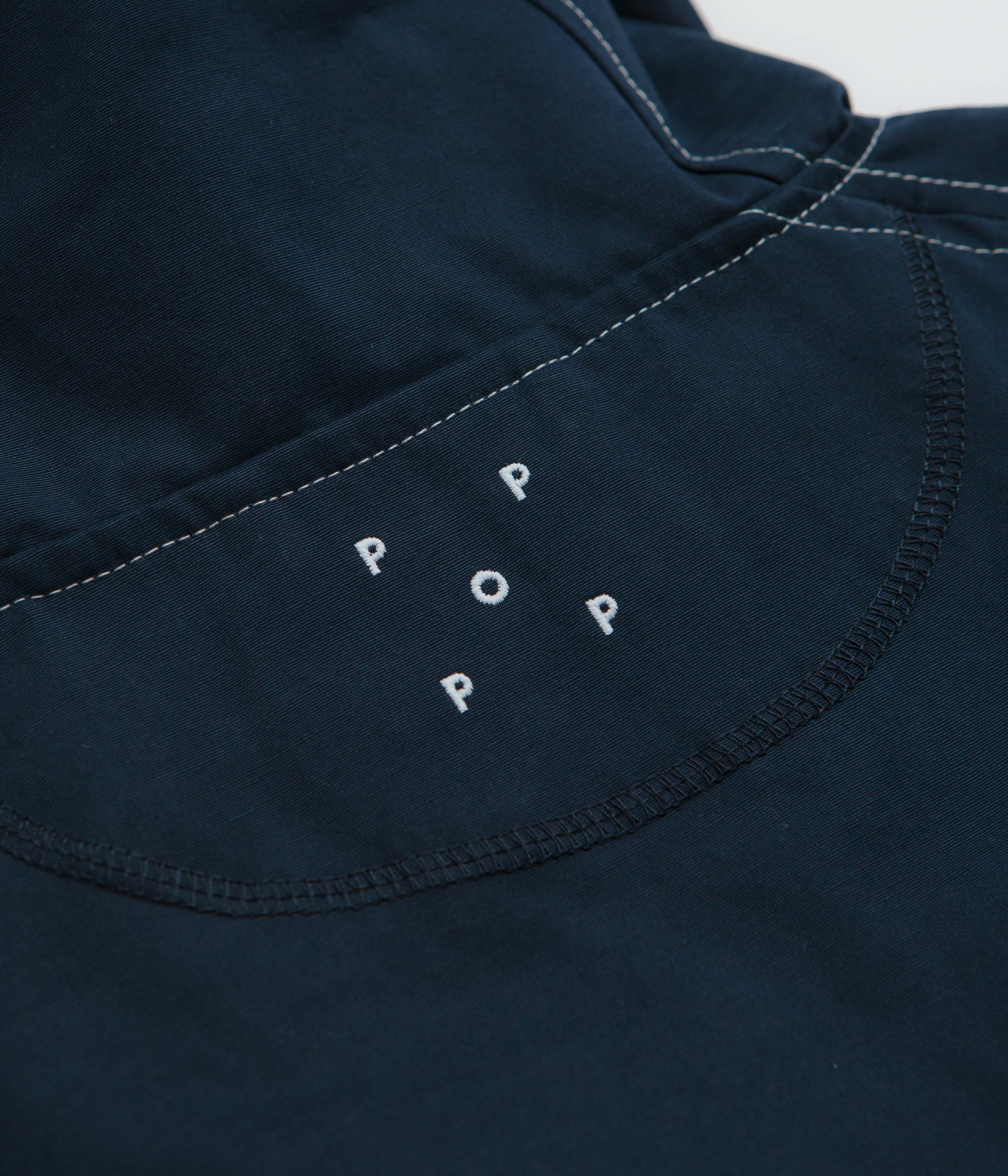 Pop Trading Company DRS Hooded Halfzip Jacket - Navy - Image 6