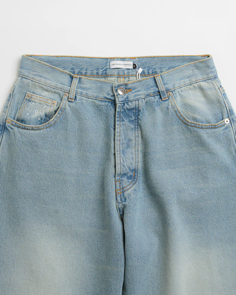 Pop Trading Company DRS Pants - Washed Denim / Blue - Image 4