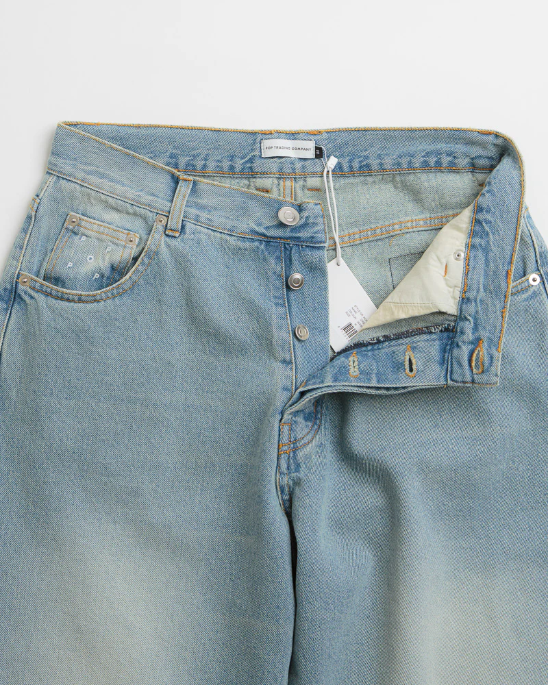 Pop Trading Company DRS Pants - Washed Denim / Blue - Image 5