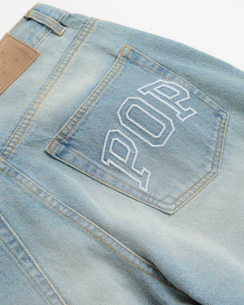 Pop Trading Company DRS Pants - Washed Denim / Blue - Image 8