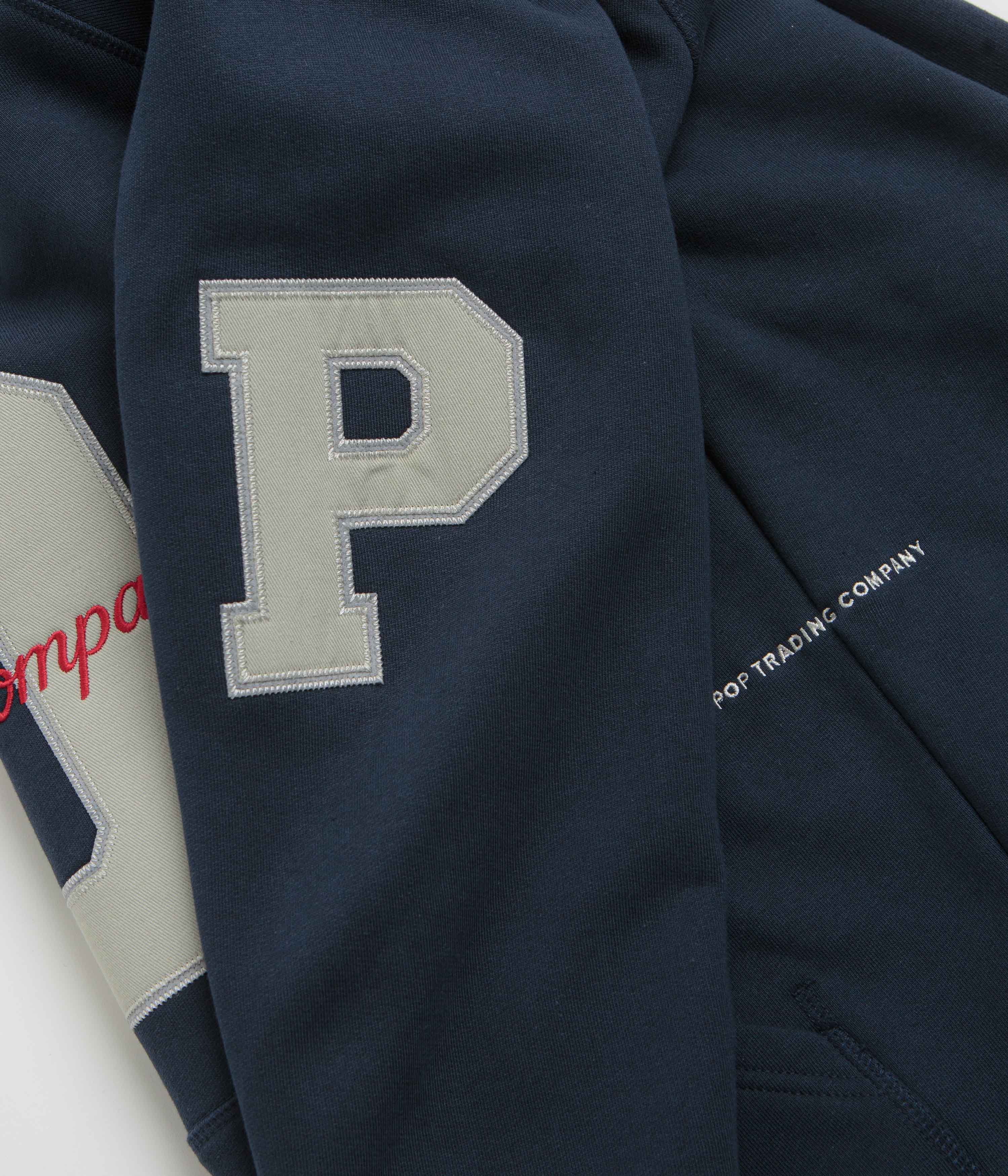 Pop Trading Company Football Hoodie - Navy - Image 4