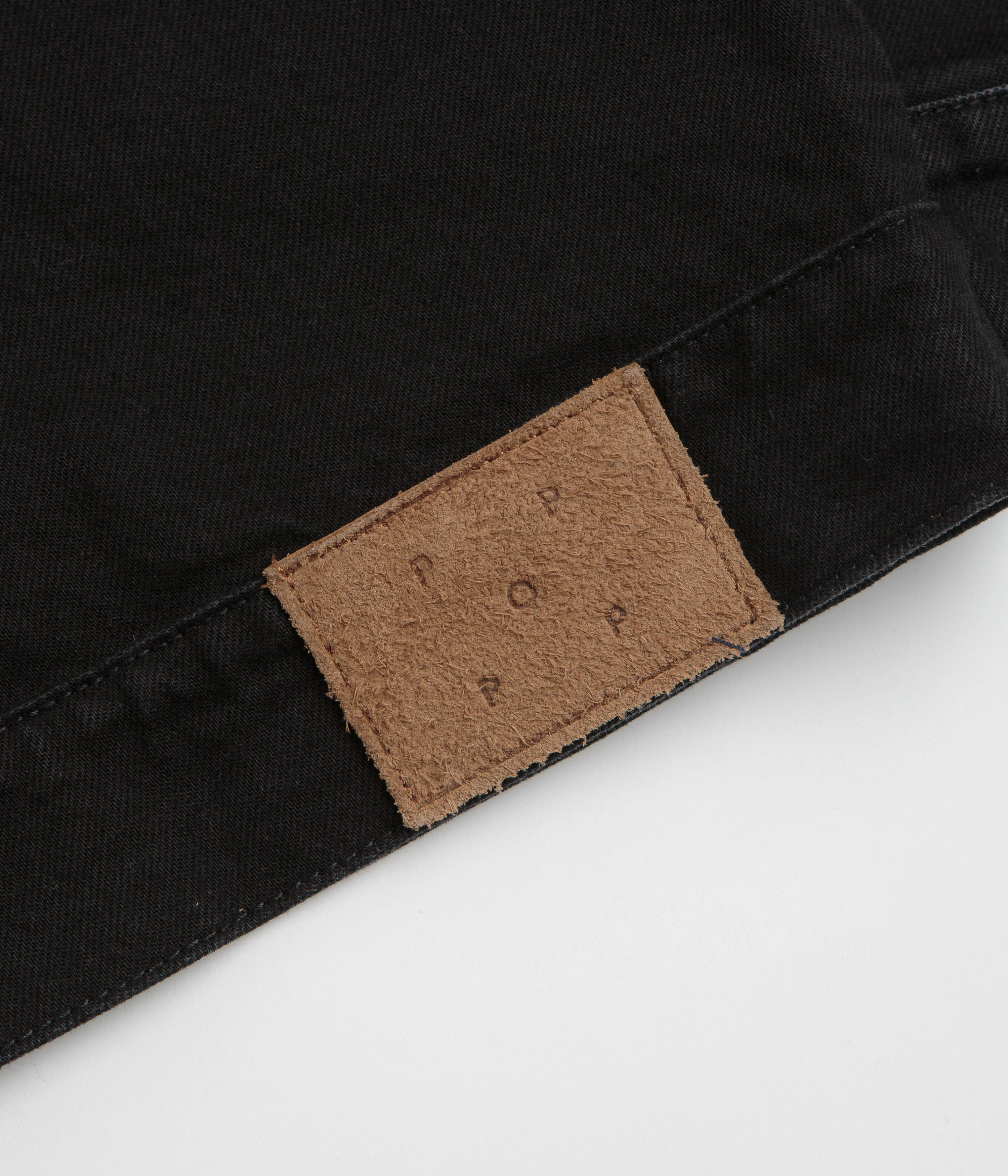 Pop Trading Company Full Button Denim Jacket - Rinsed Black - Image 7