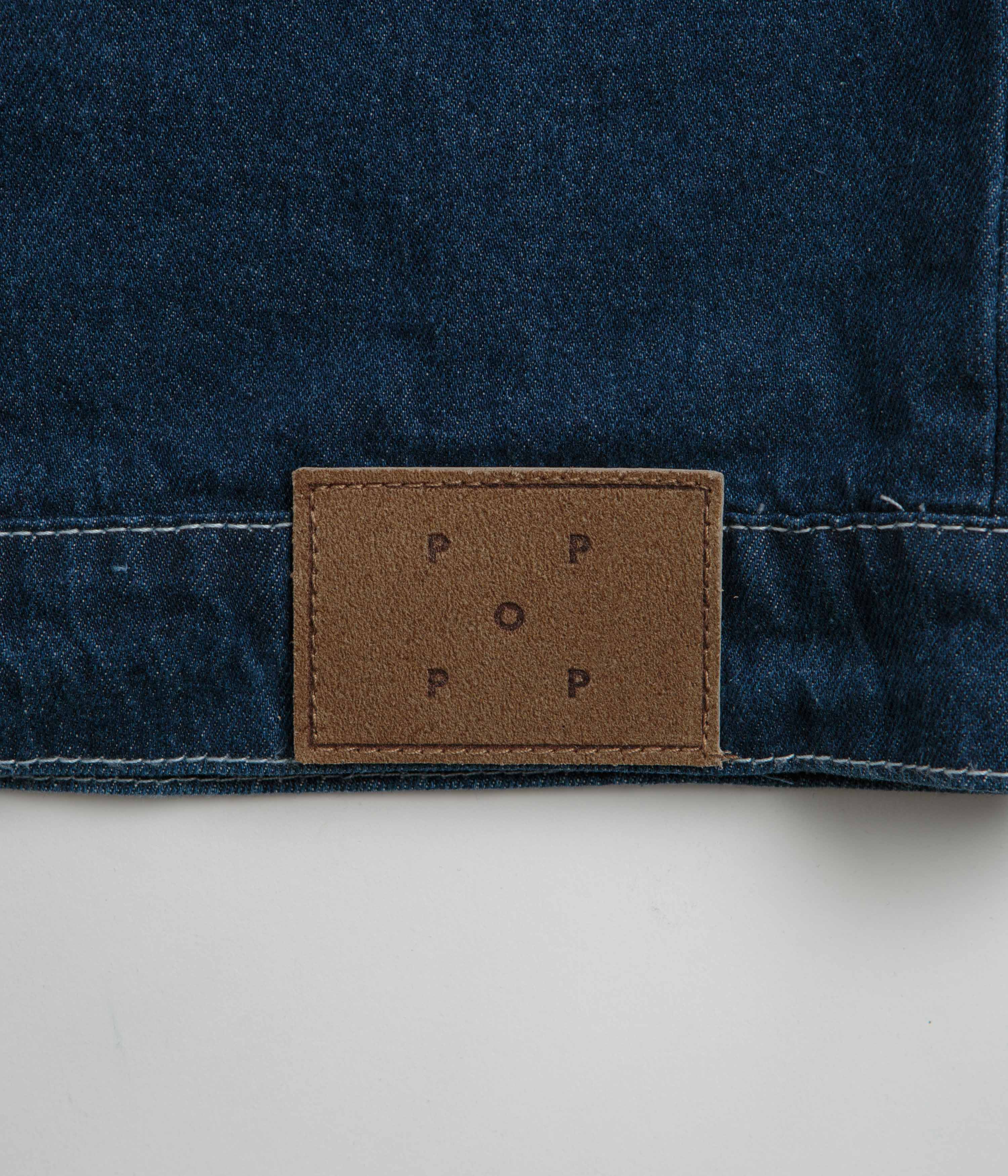 Pop Trading Company Full Button Denim Jacket - Rinsed Denim - Image 6