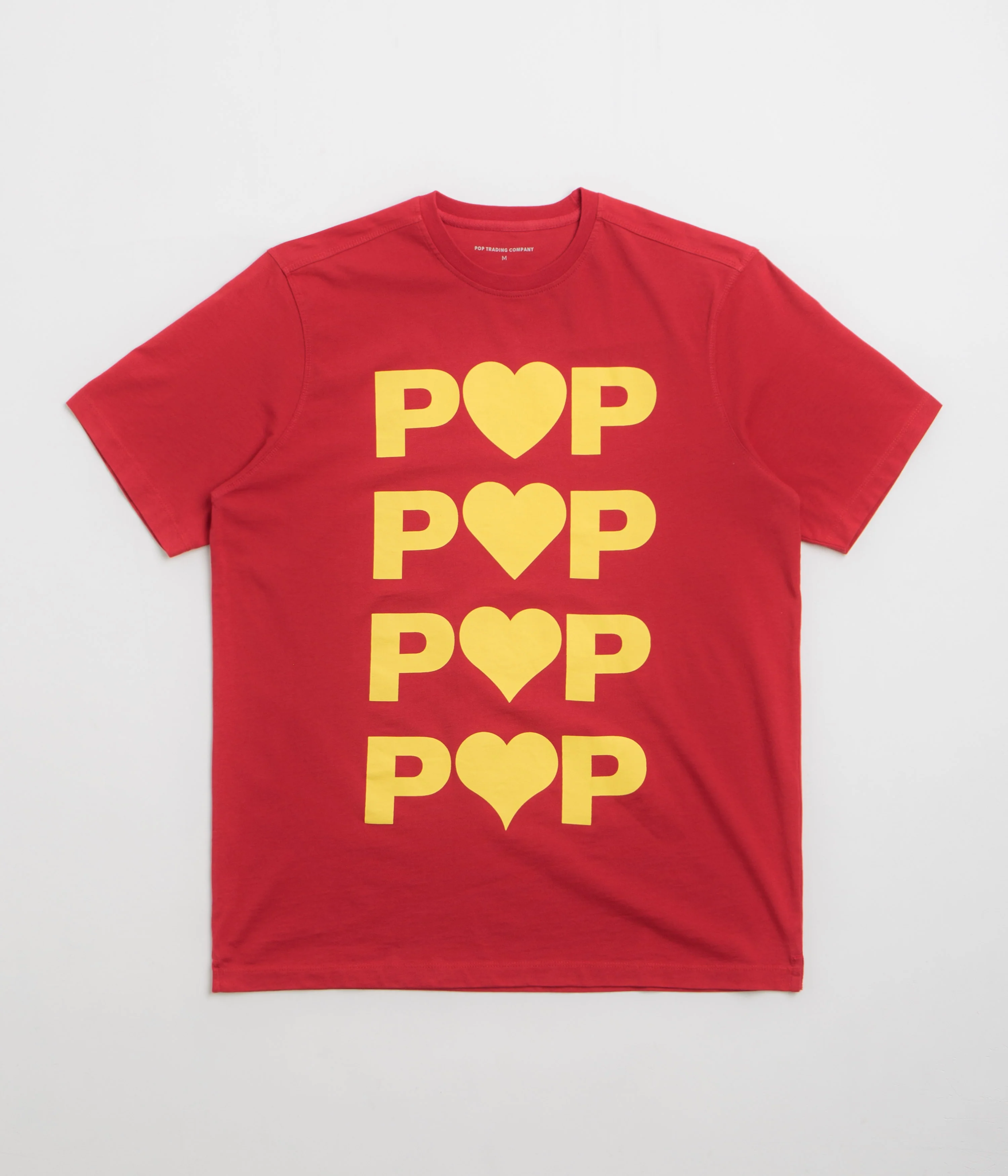 Pop Trading Company Hearts T-Shirt - Haute Red