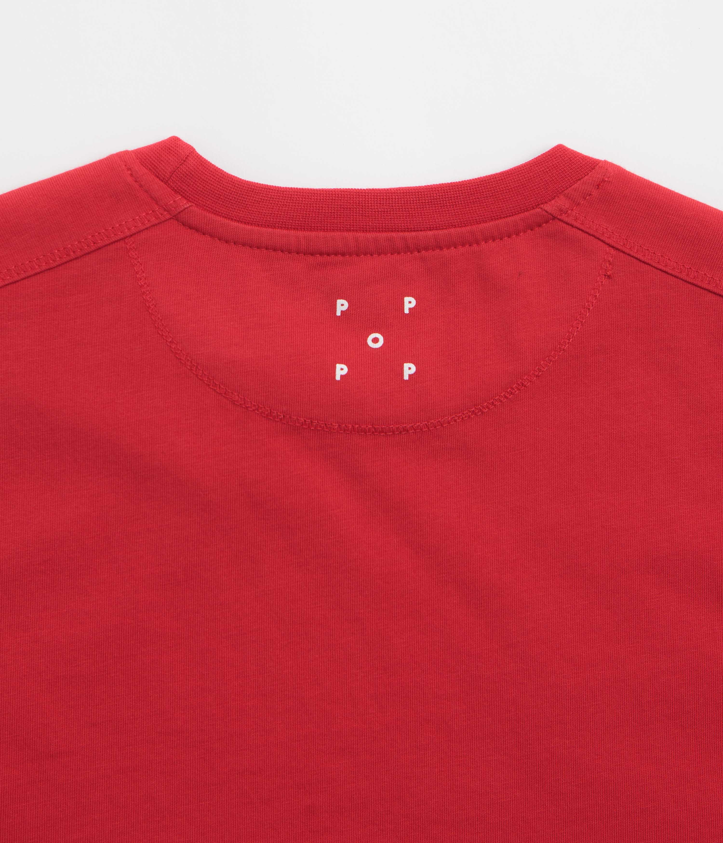 Pop Trading Company Hearts T-Shirt - Haute Red - Image 4