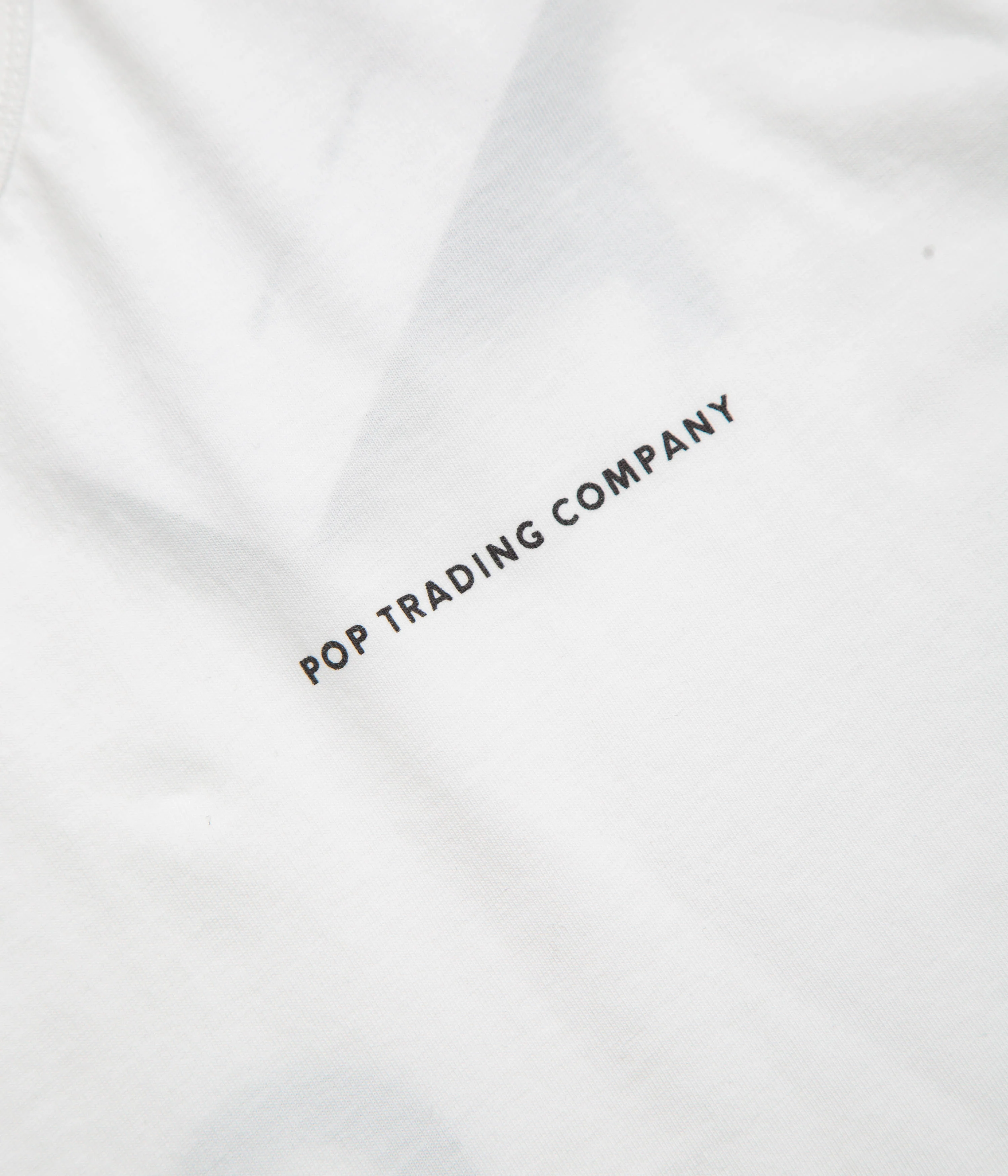 Pop Trading Company Logo Long Sleeve T-Shirt - White / Black - Image 3