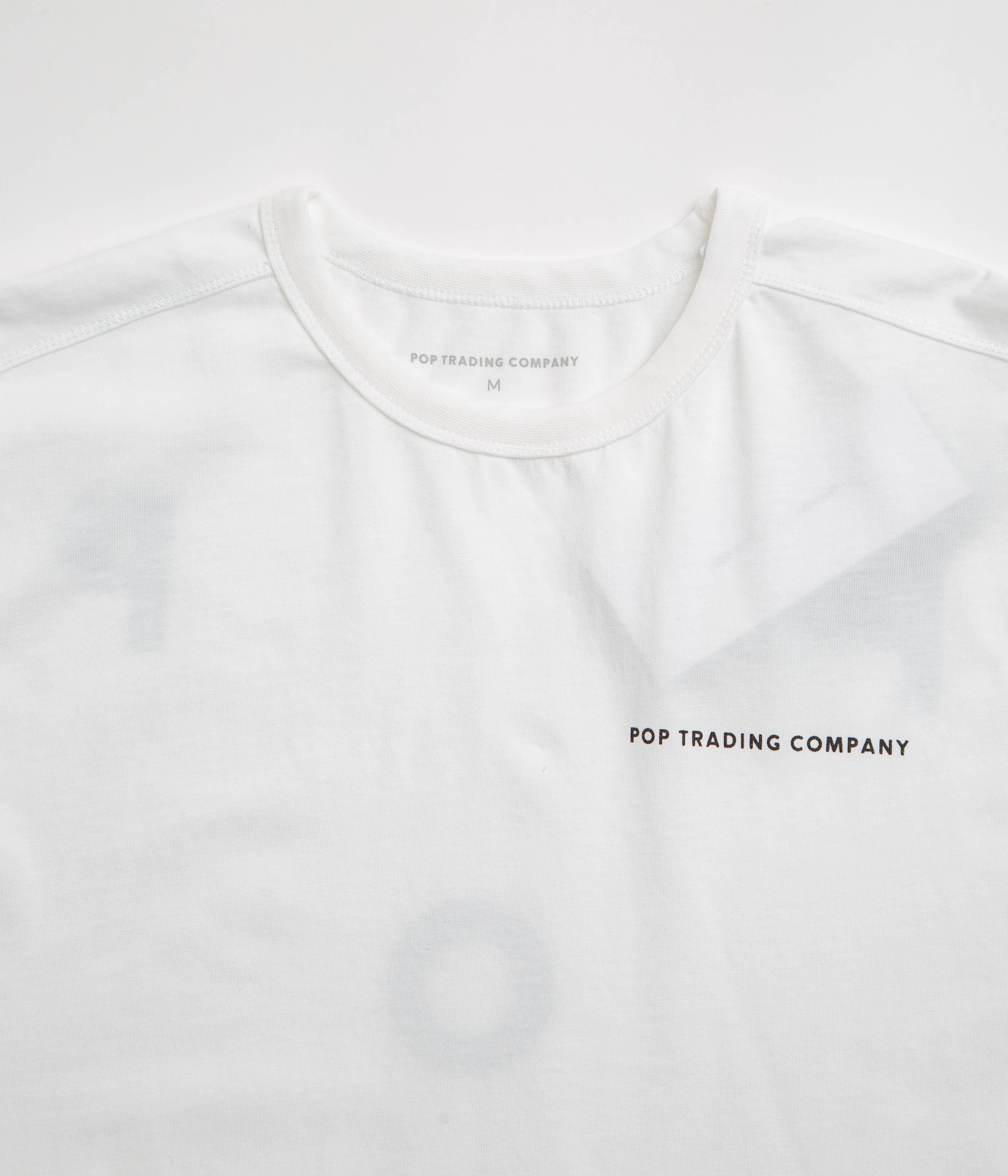Pop Trading Company Logo Long Sleeve T-Shirt - White / Black - Image 4