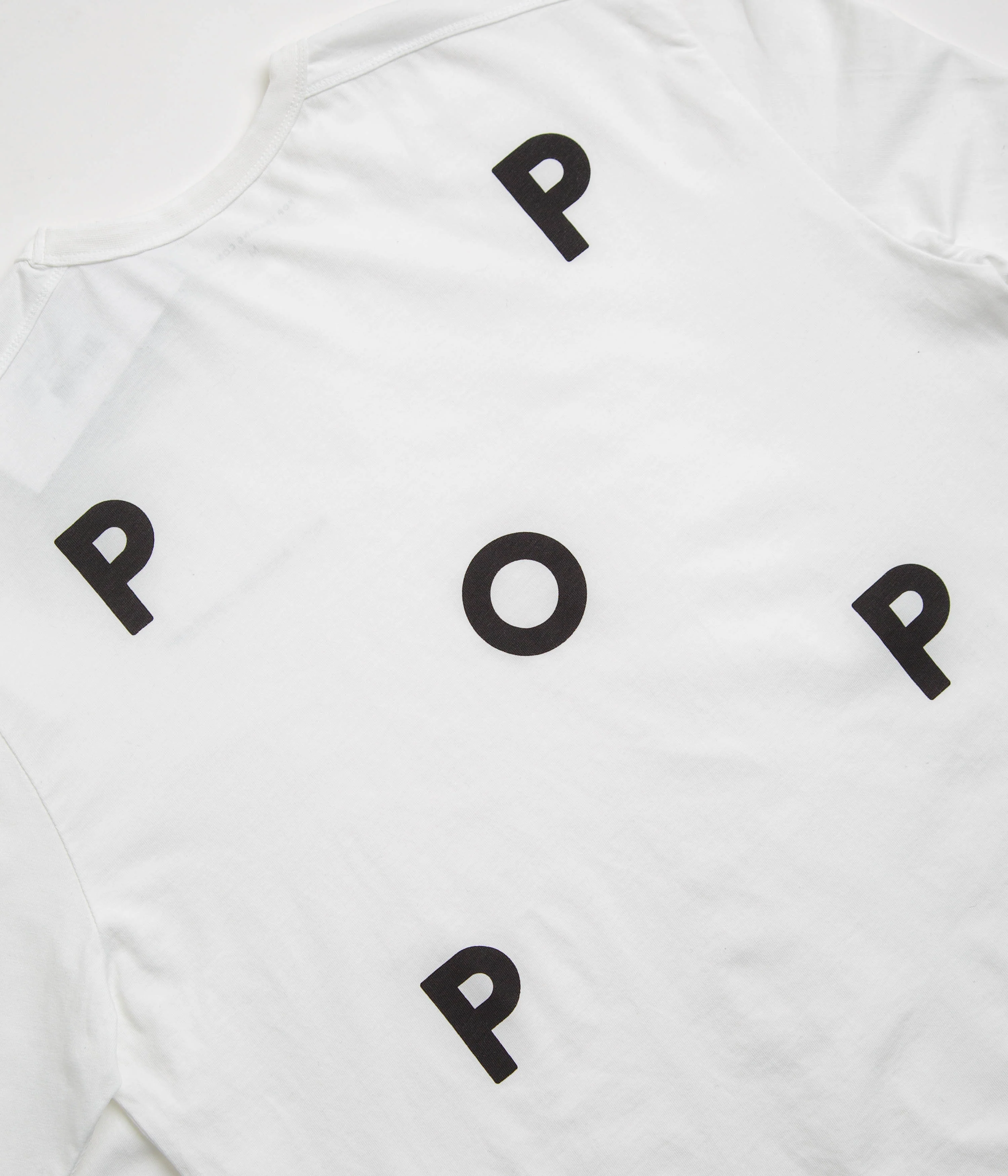 Pop Trading Company Logo Long Sleeve T-Shirt - White / Black - Image 5