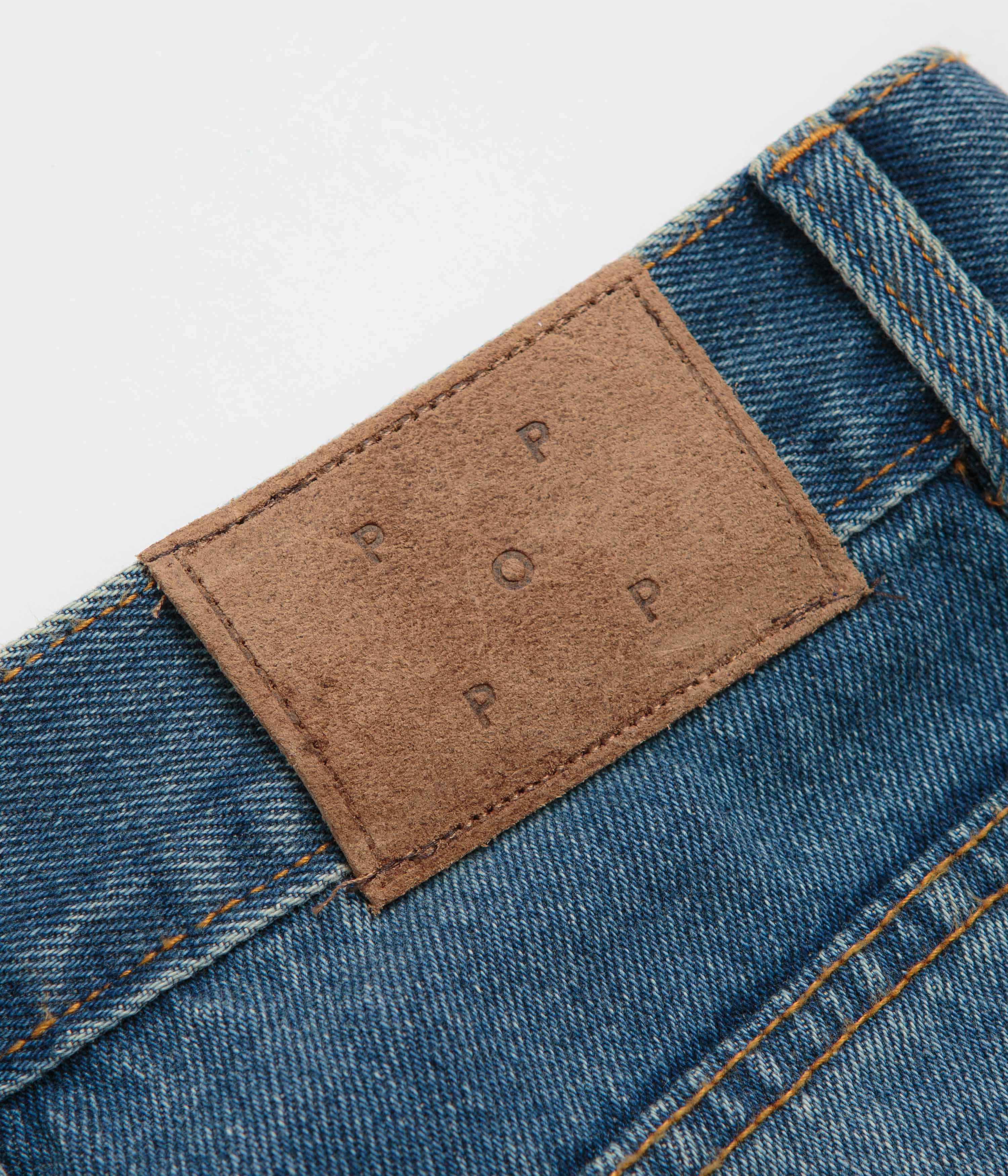 Pop Trading Company Longer DRS Shorts - Washed Denim - Image 9