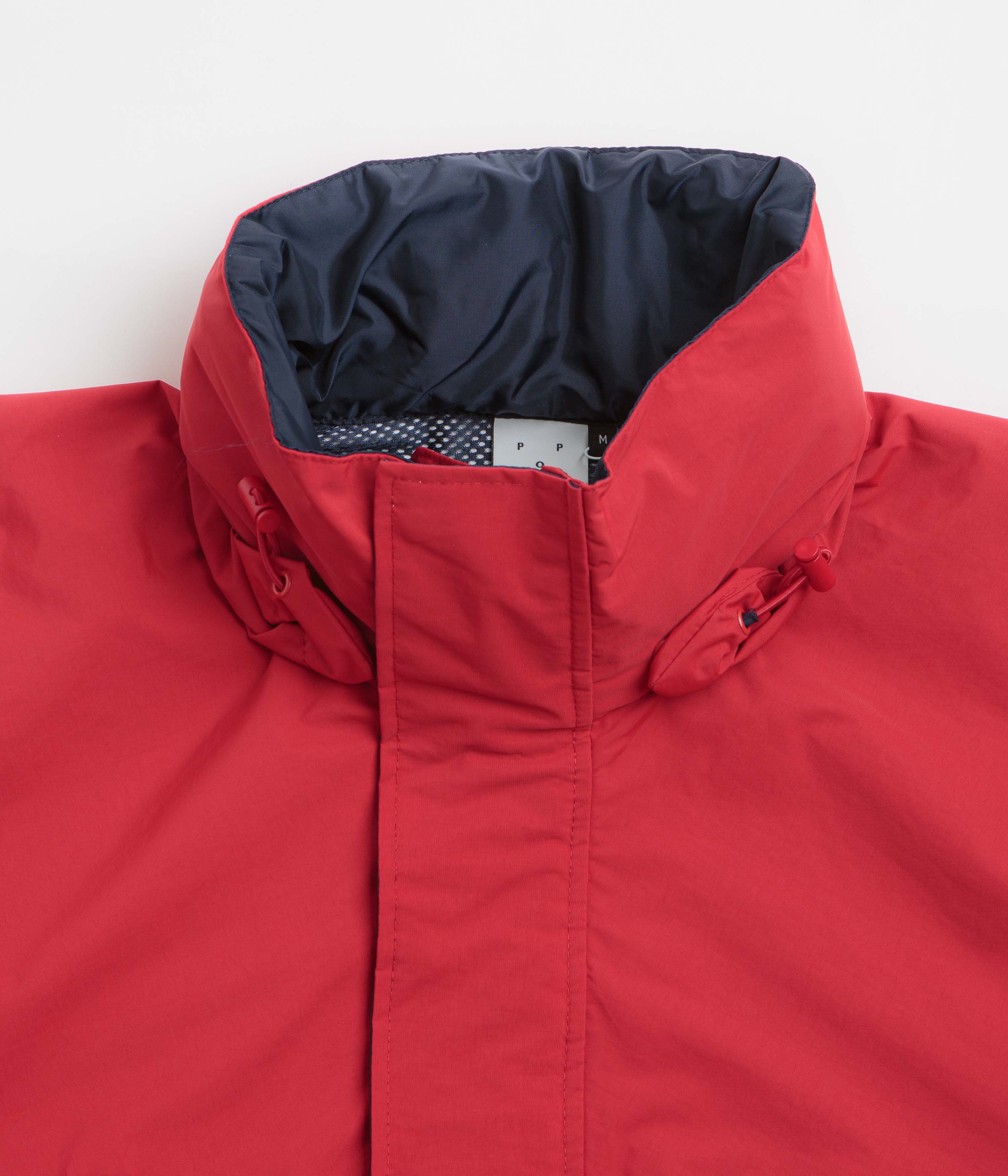 Pop Trading Company Nautical Jacket - Haute Red / Navy - Image 4