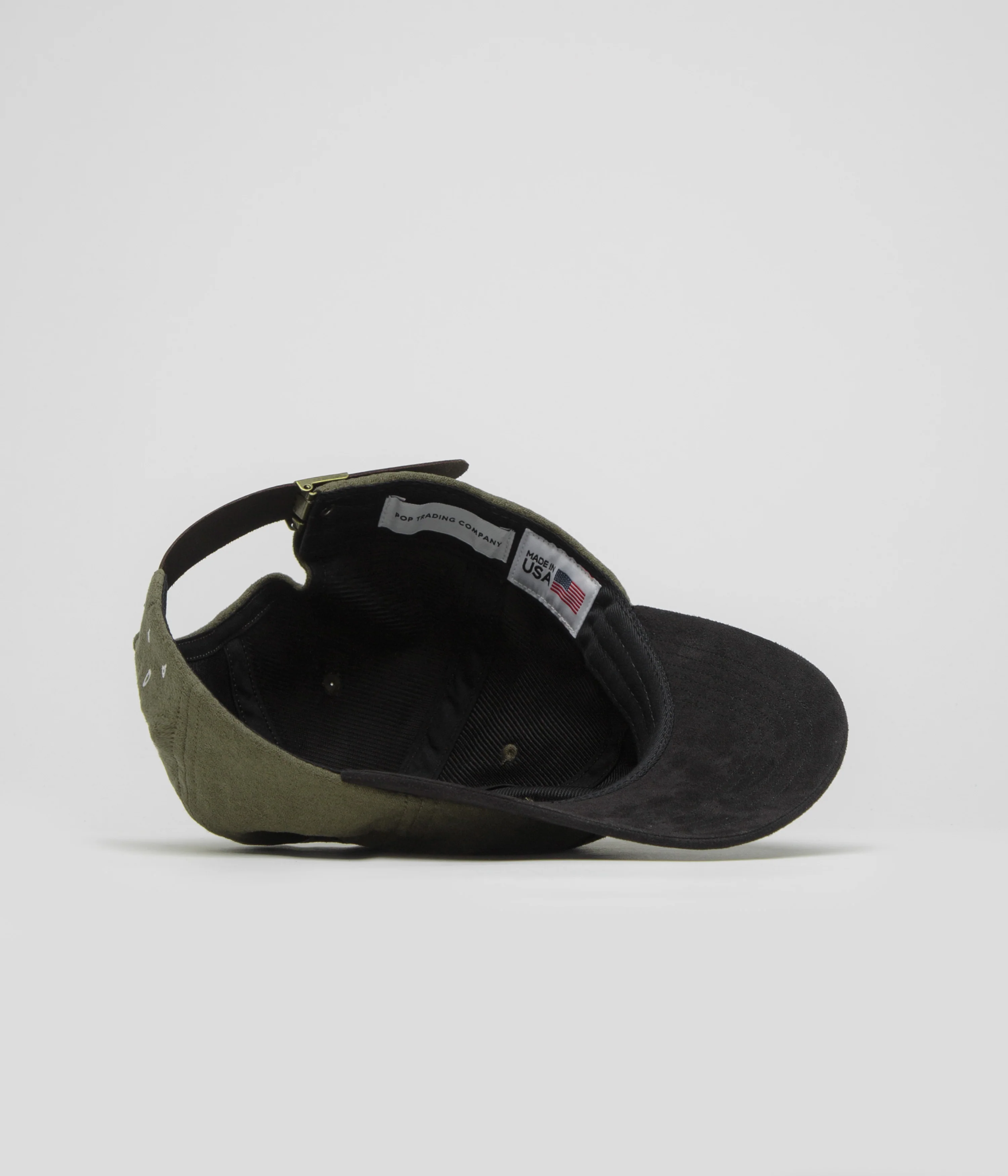 Pop Trading Company O Cap - Olive / Black - Image 4