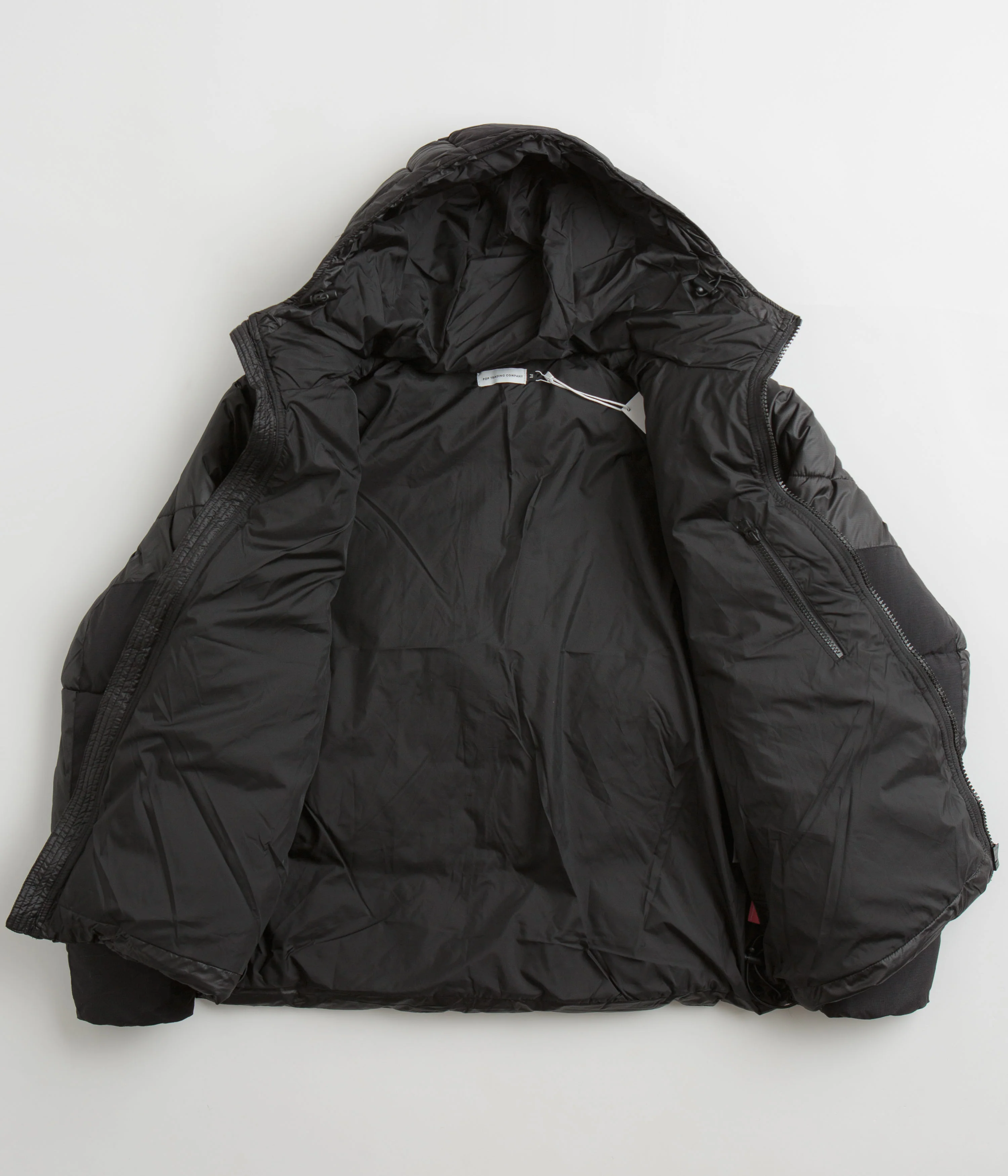 Pop Trading Company Puffer Jacket - Black - Image 2