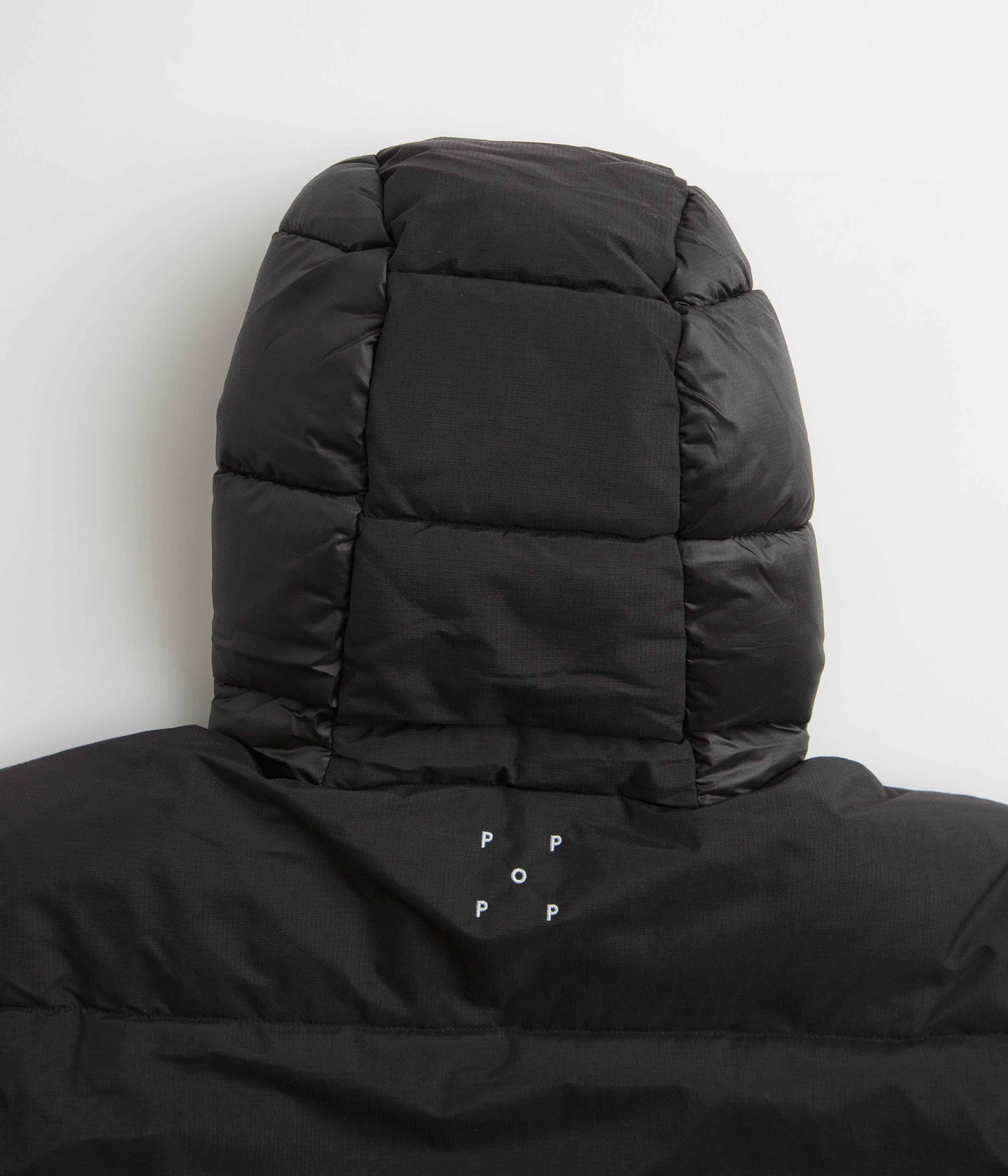Pop Trading Company Puffer Jacket - Black - Image 4