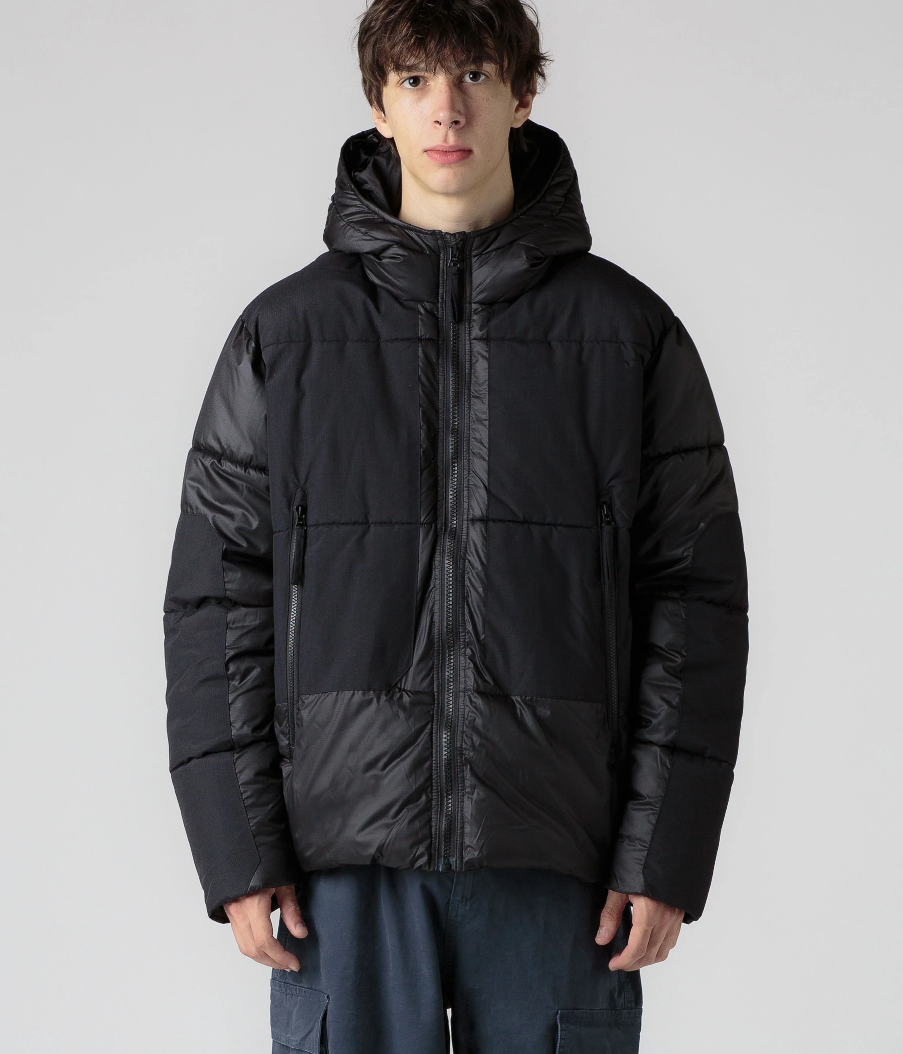 Pop Trading Company Puffer Jacket - Black - Image 9