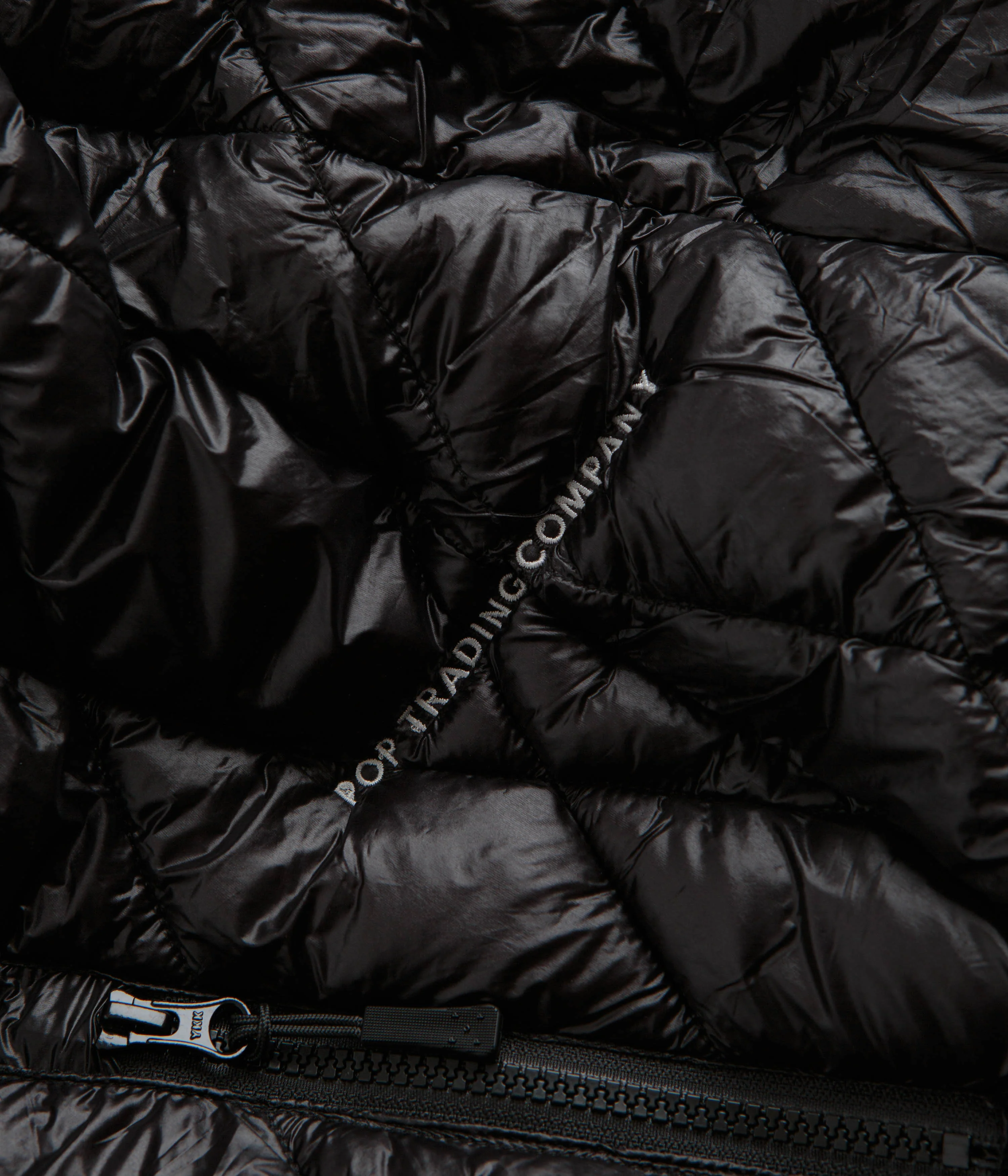 Pop Trading Company Quilted Reversible Jacket - Black - Image 6
