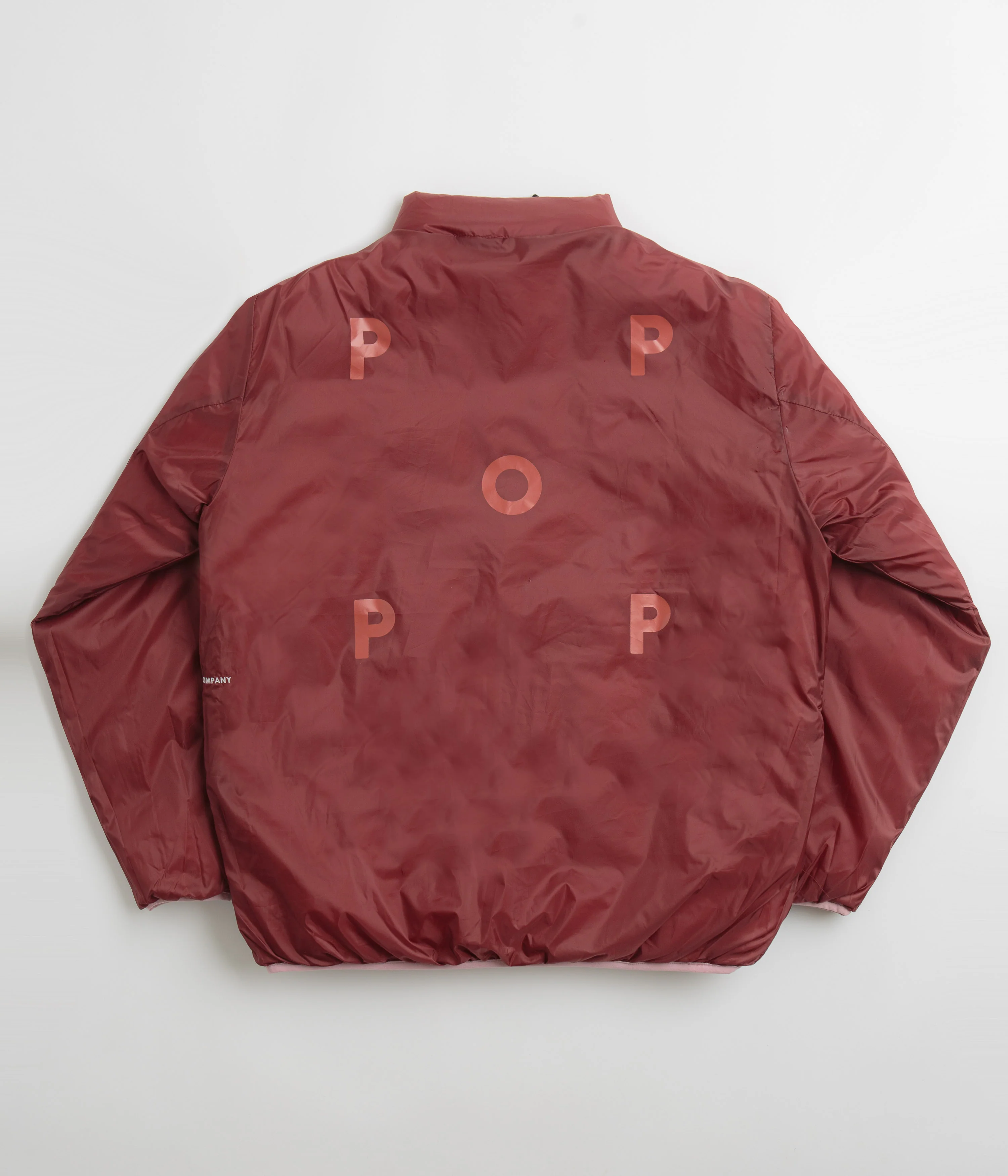 Pop Trading Company Quilted Reversible Puffer Jacket - Mesa Rose / Fired Brick - Image 15
