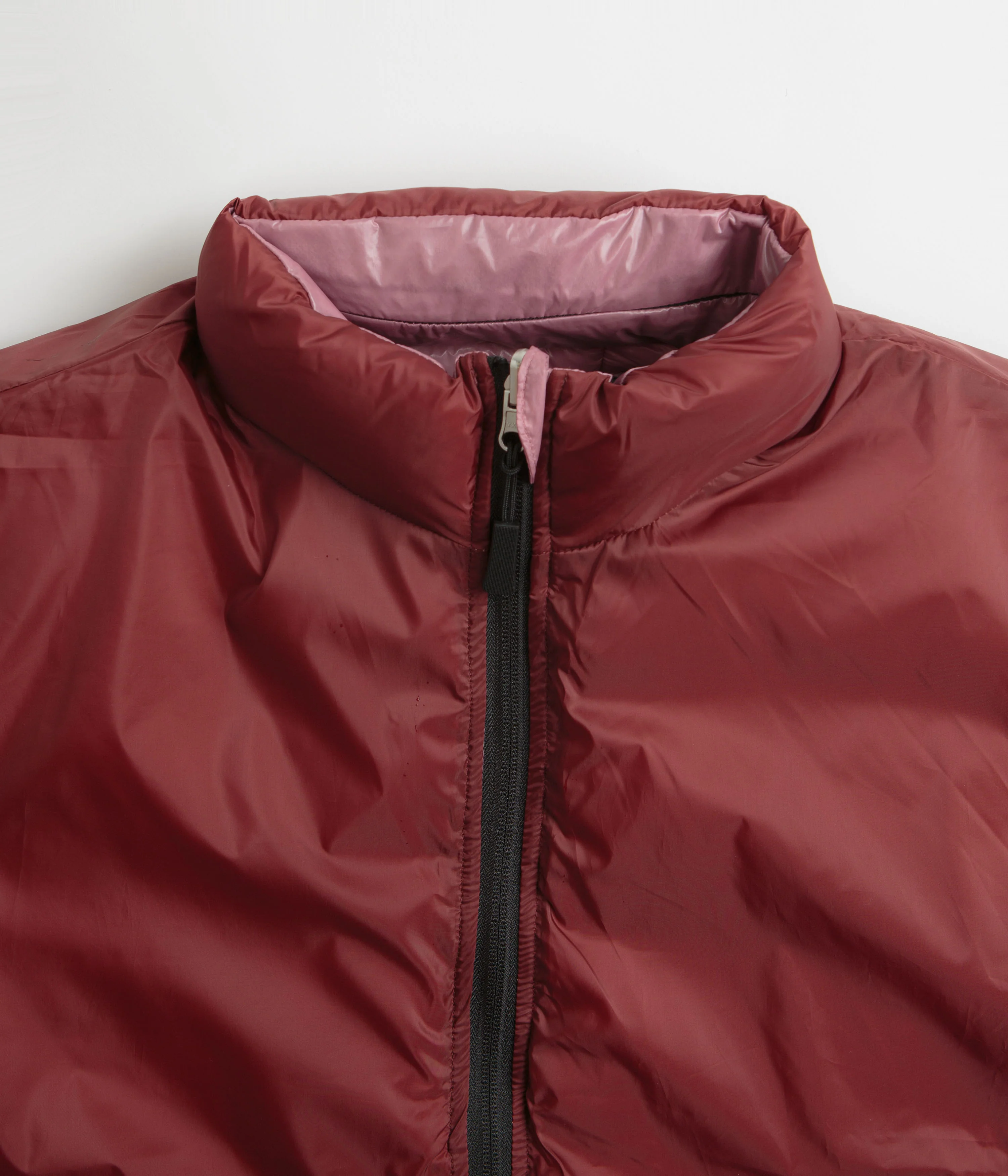 Pop Trading Company Quilted Reversible Puffer Jacket - Mesa Rose / Fired Brick - Image 3