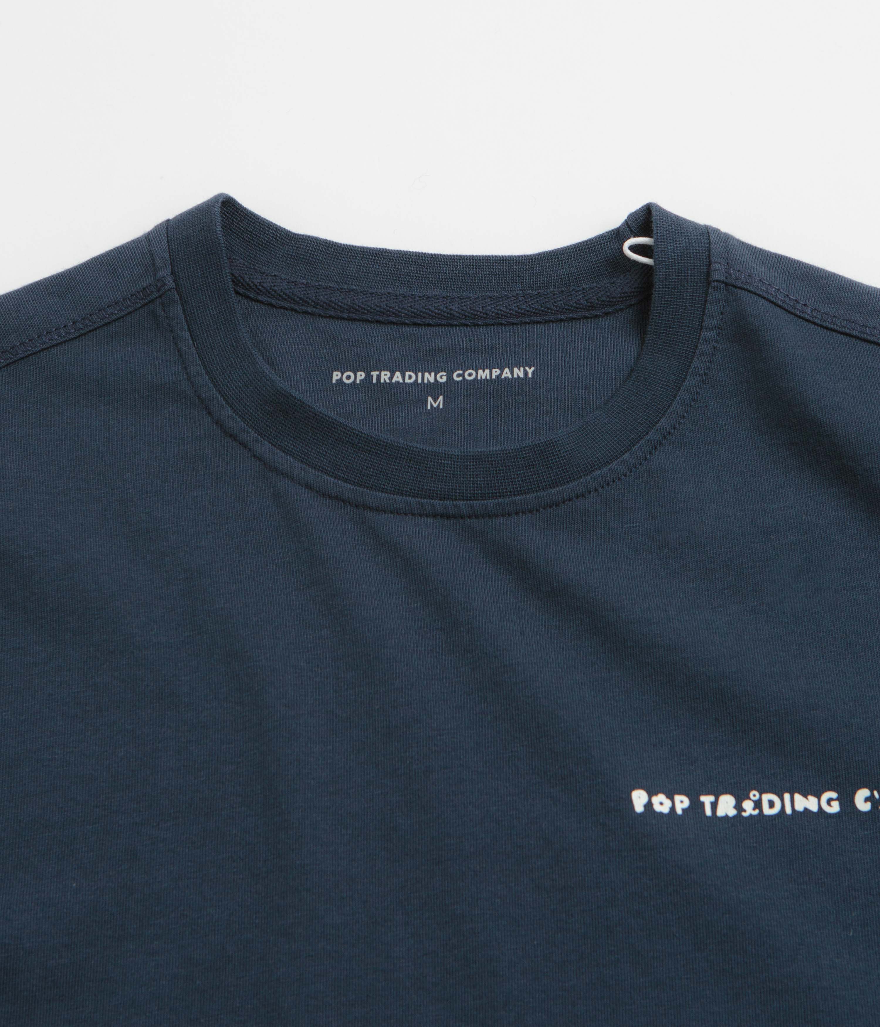 Pop Trading Company Reni T-Shirt - Navy / Glow In The Dark - Image 3