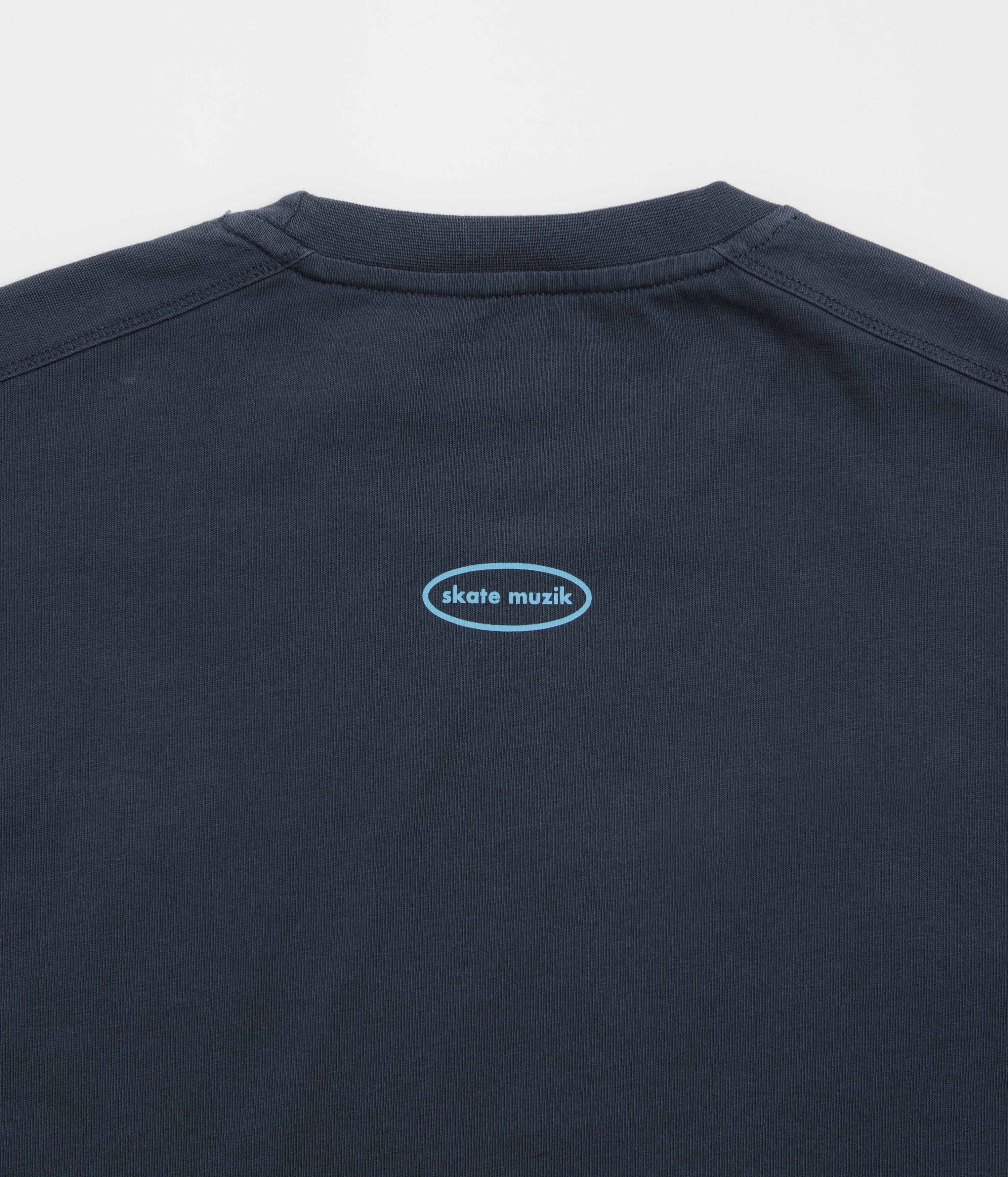 Pop Trading Company Skatemuzik T-Shirt - Navy - Image 4