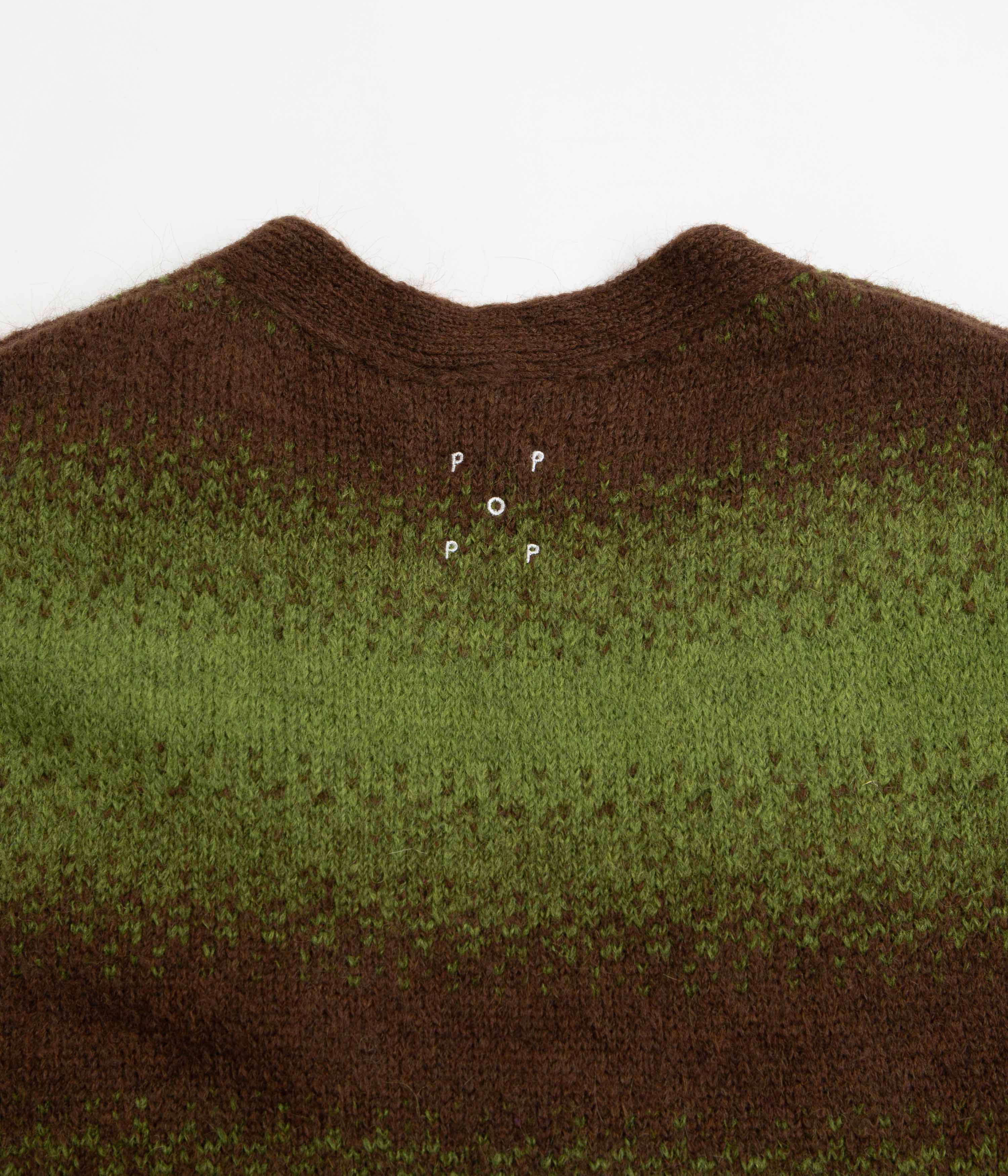 Pop Trading Company Striped Cardigan - Delicioso / Foliage - Image 3