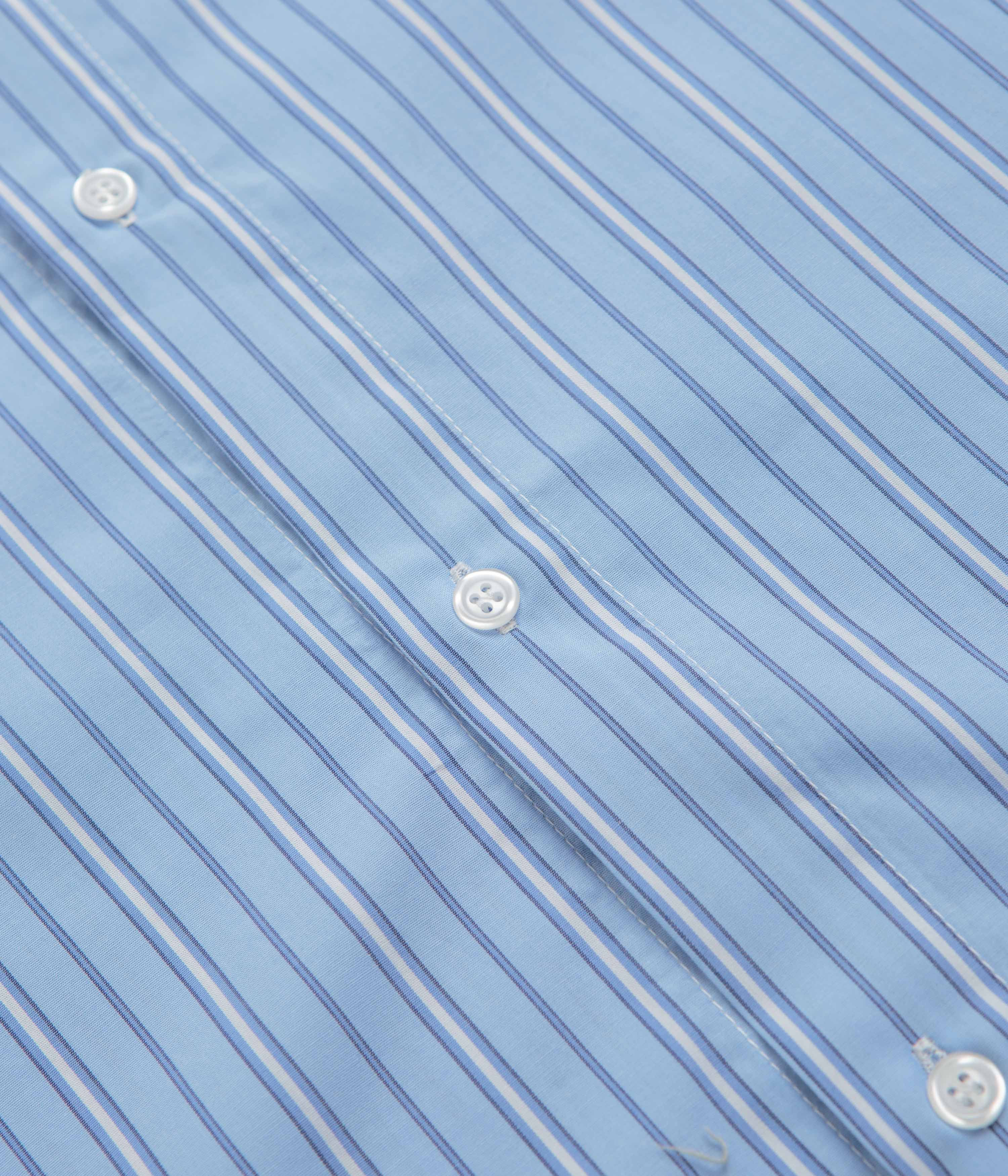 Pop Trading Company Striped Logo Shirt - Blue - Image 4