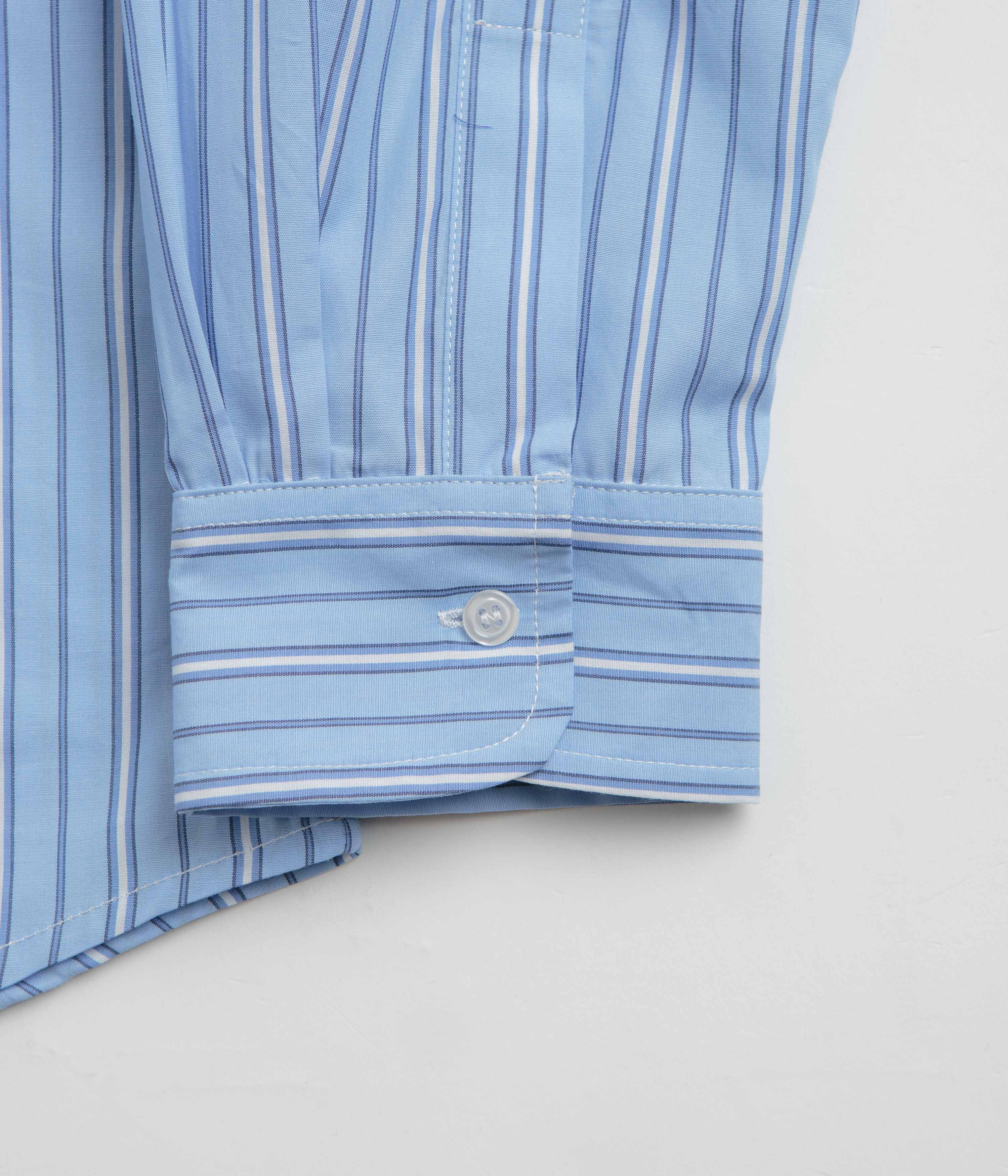 Pop Trading Company Striped Logo Shirt - Blue - Image 8