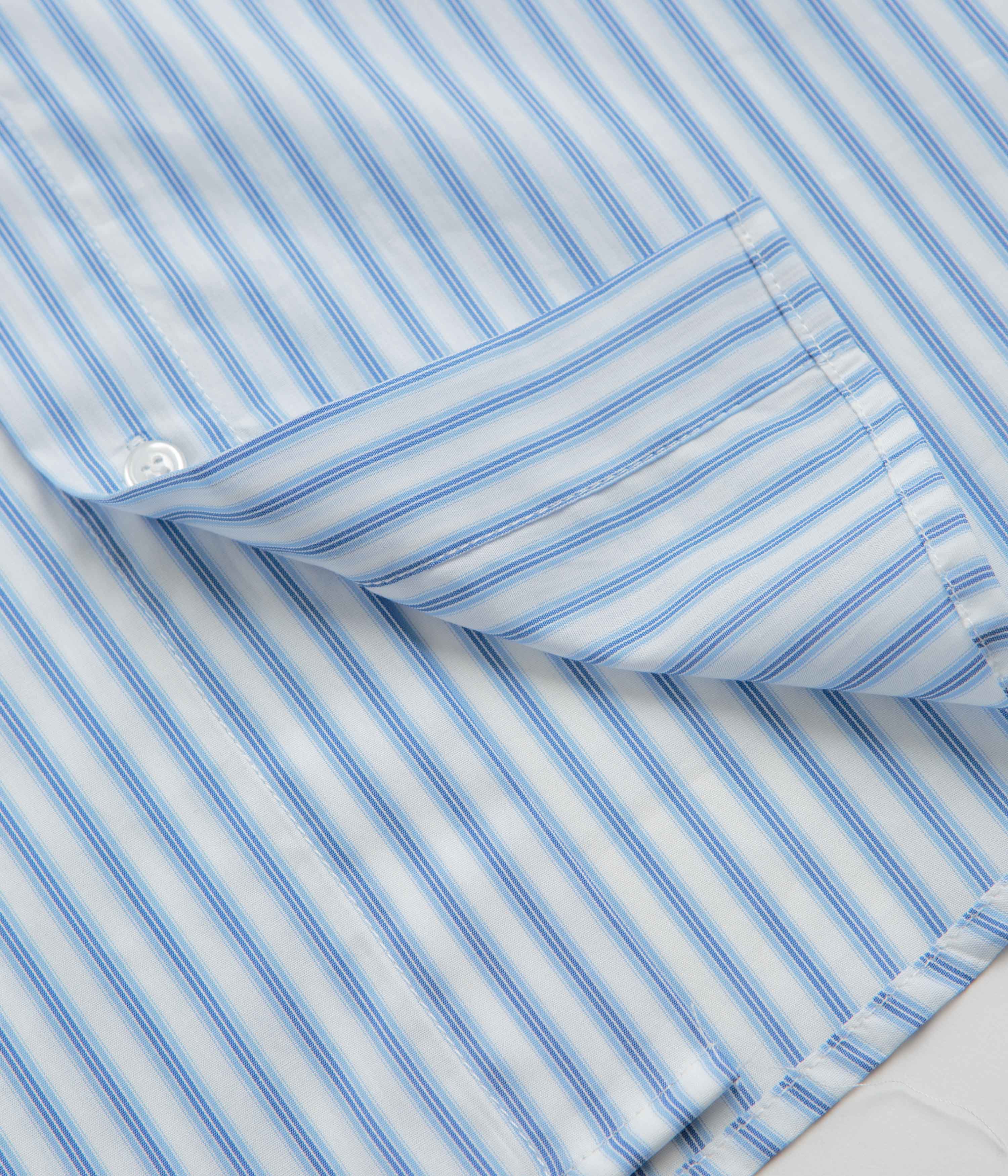 Pop Trading Company Striped Logo Shirt - White - Image 5
