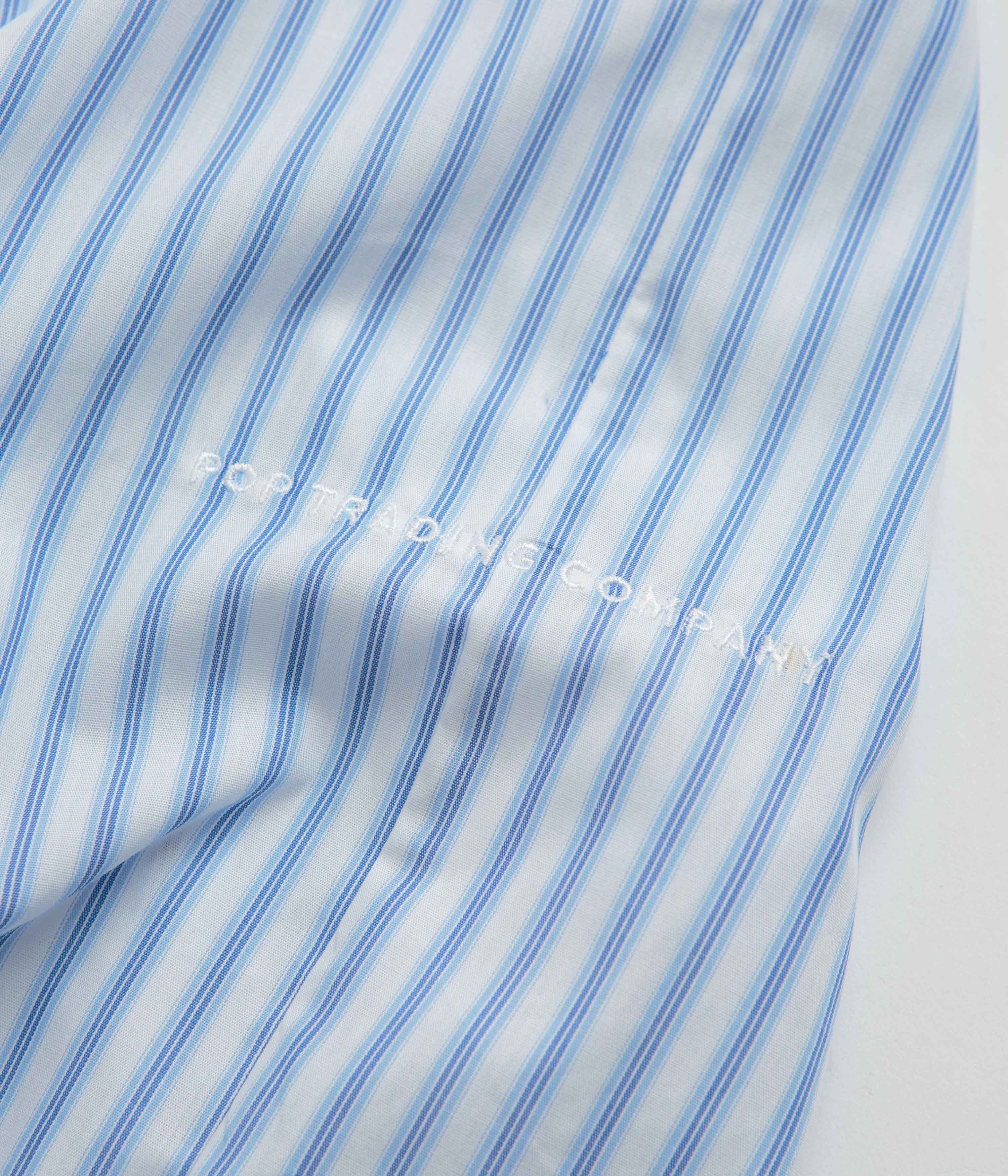 Pop Trading Company Striped Logo Shirt - White - Image 7