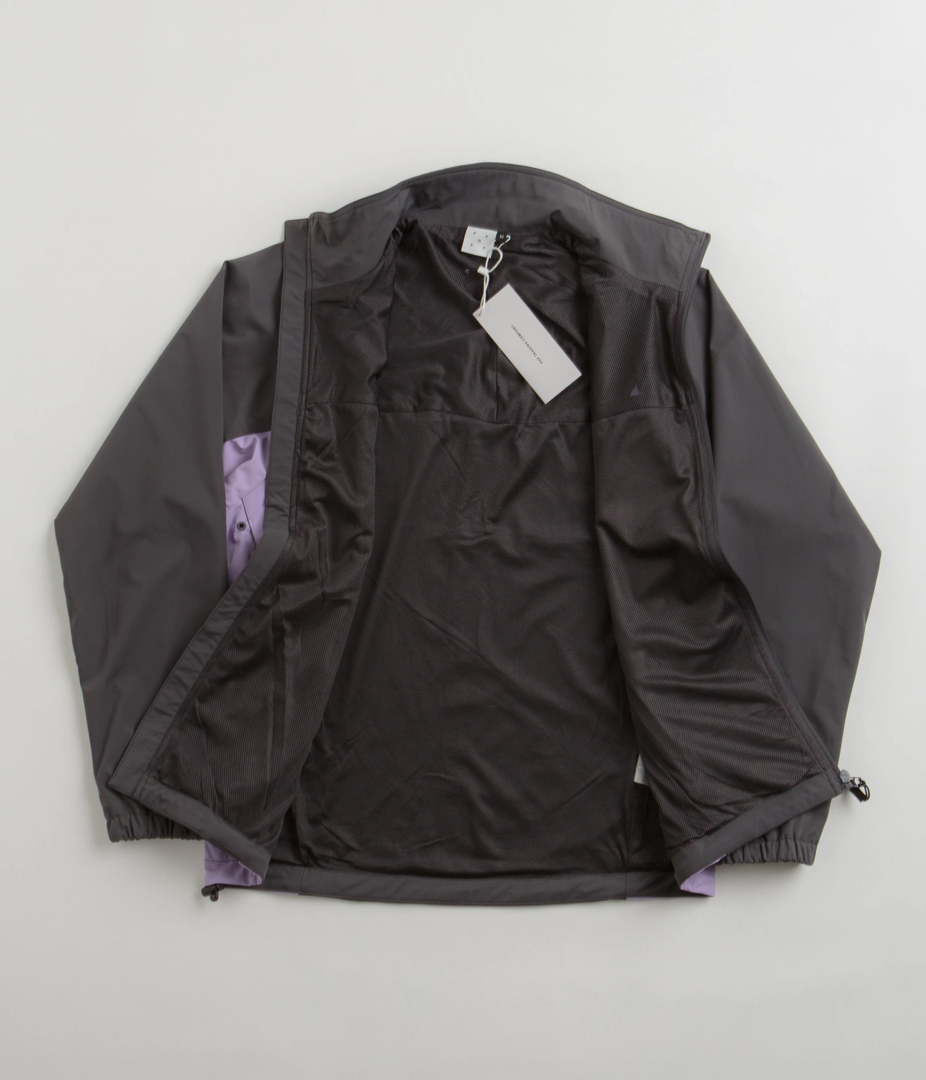 Pop Trading Company Two Tone Trainings Jacket - Charcoal - Image 2