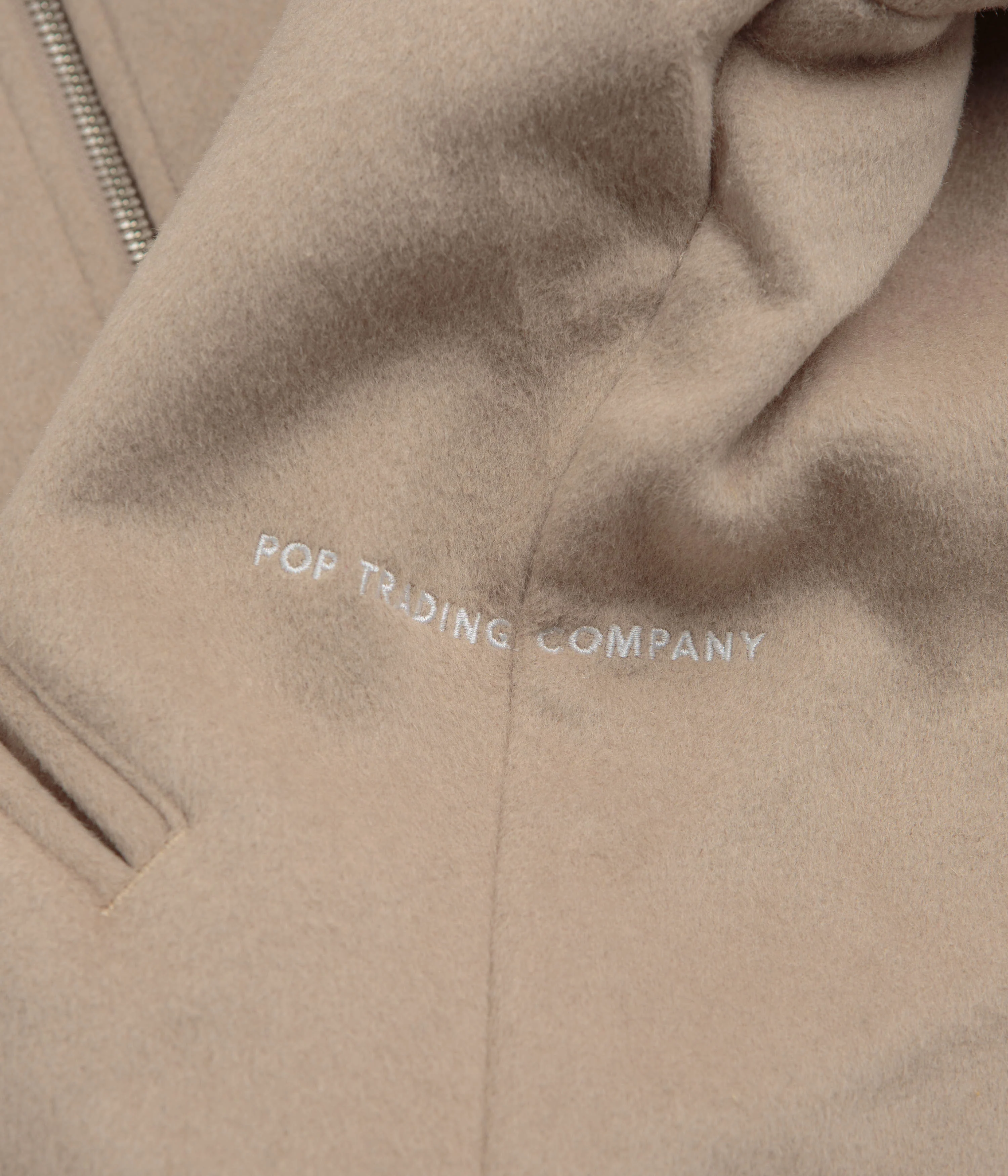 Pop Trading Company Varsity Jacket - White Pepper - Image 8