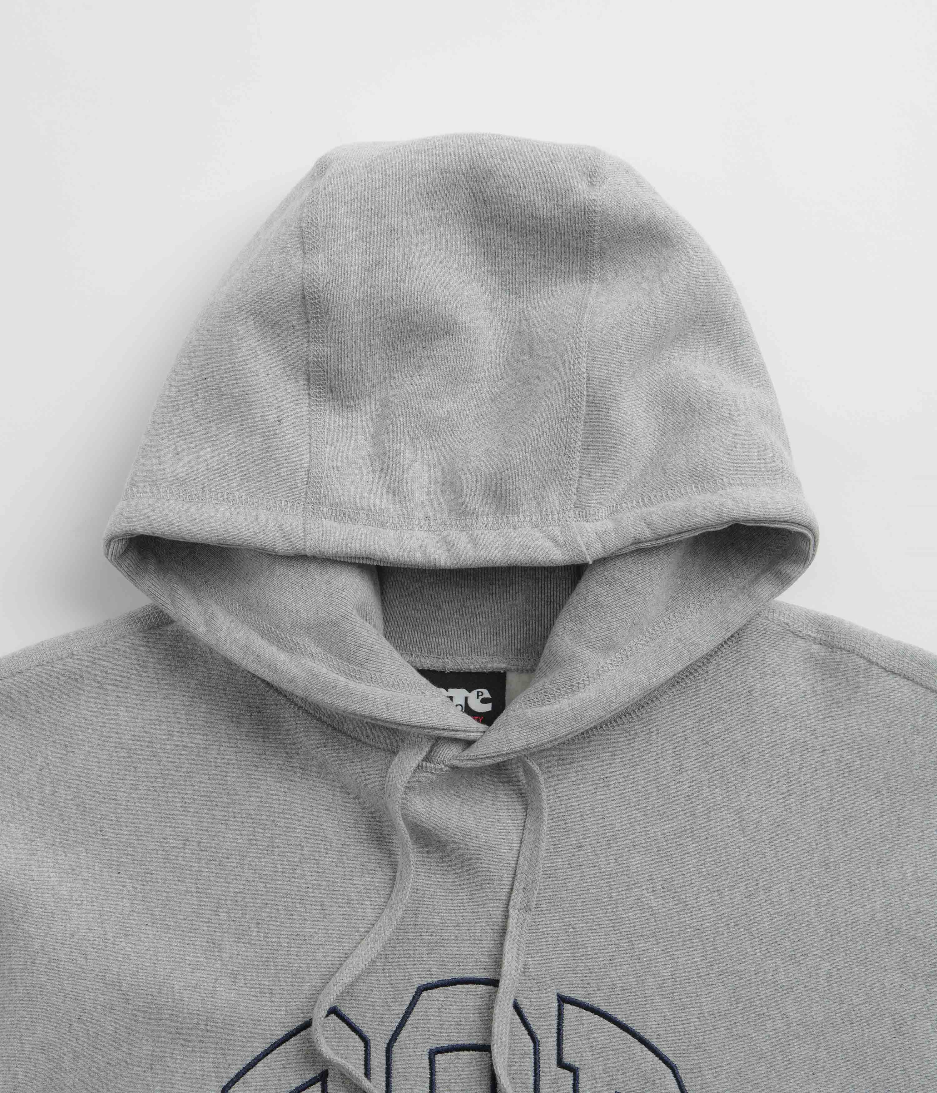 Pop Trading Company x FTC Hoodie - Heather Grey - Image 4