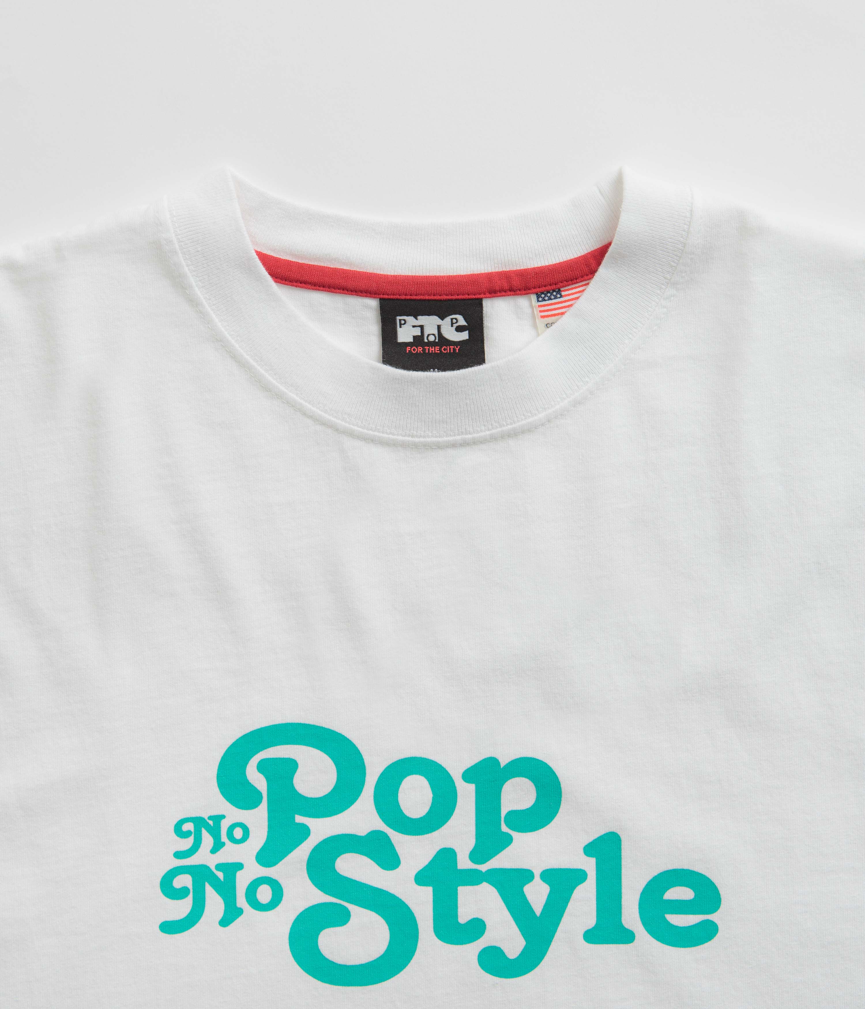 Pop Trading Company x FTC No Pop No Style T-Shirt - White - Image 3